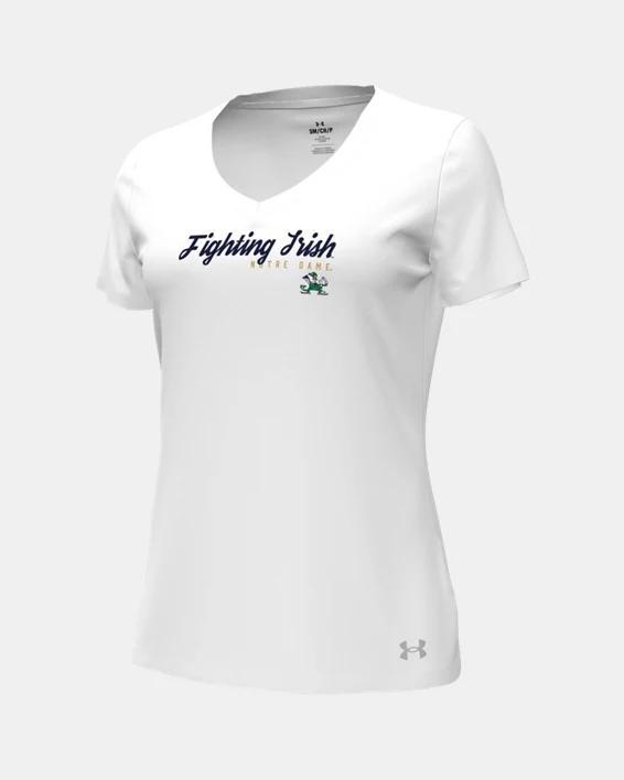 Womens UA Performance Cotton Collegiate V-Neck T-Shirt Product Image