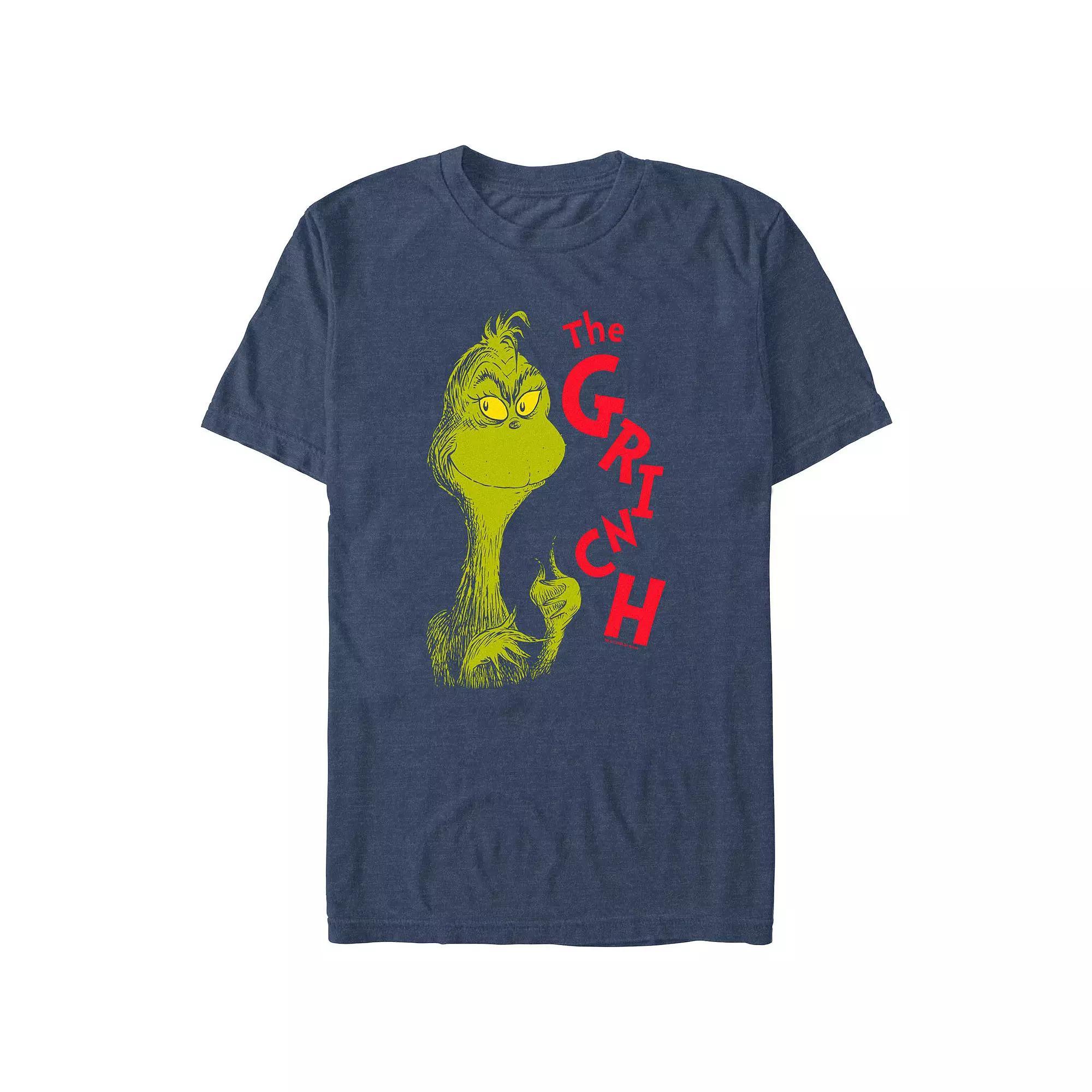 Big & Tall Dr. Seuss The Grinch Mischievous Face Graphic Tee, Men's,  Product Image