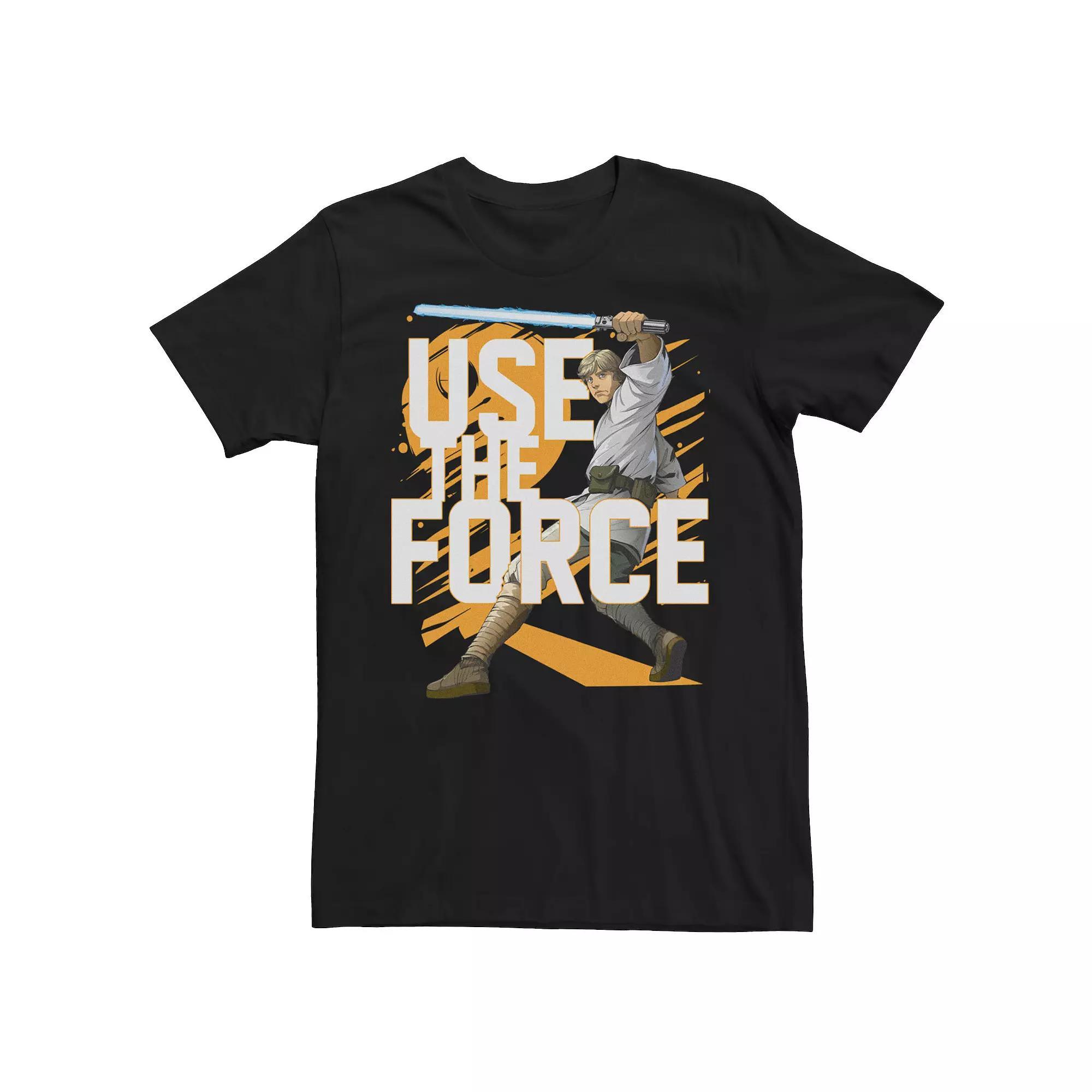 Men's Star Wars Use The Force Luke Skywalker Graphic Tee, Size: XXL, Black Product Image