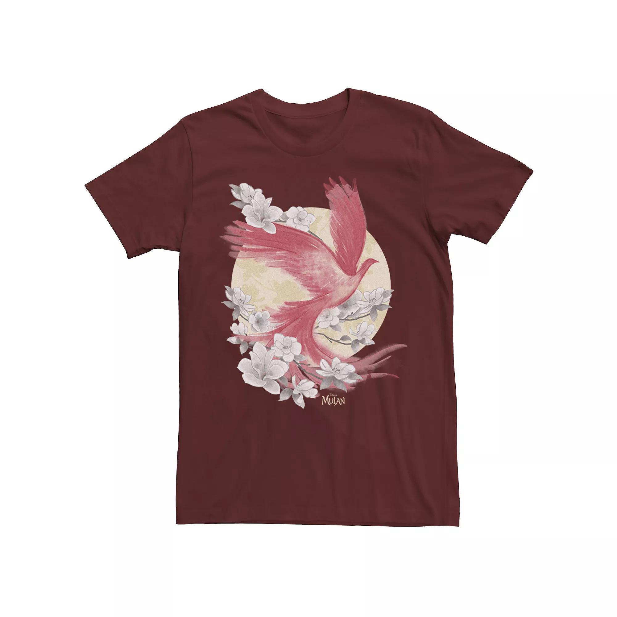 Men's Mulan Phoenix Floral Tee, Size: XXL, Red Product Image