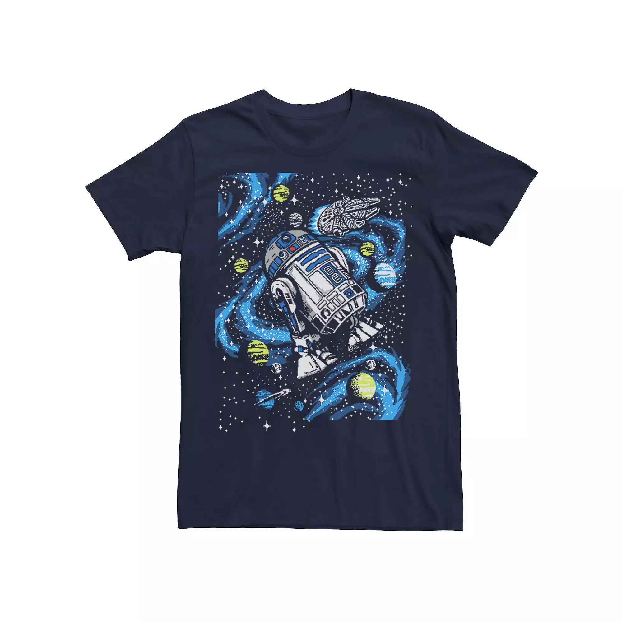 Men's Star Wars R2-D2 Space Portrait Tee, Size: Large, Blue Product Image