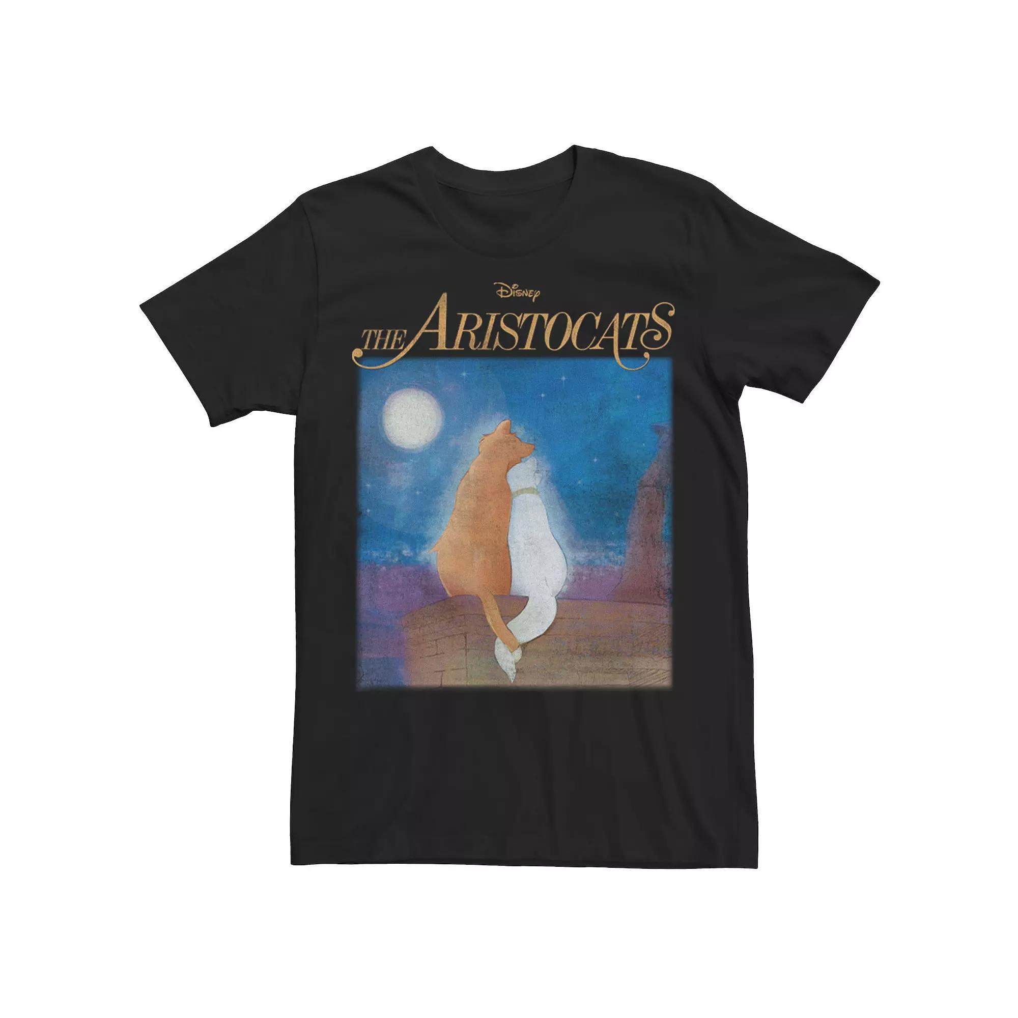 Big & Tall Disney The Aristocats Duchess & Thomas Night Sky Portrait Tee, Men's,  Product Image