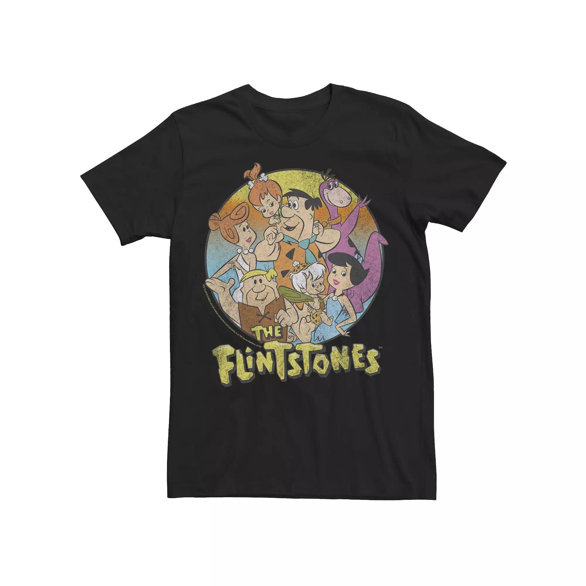 Men's The Flinstones Distresed Group Portrait Tee,  Product Image