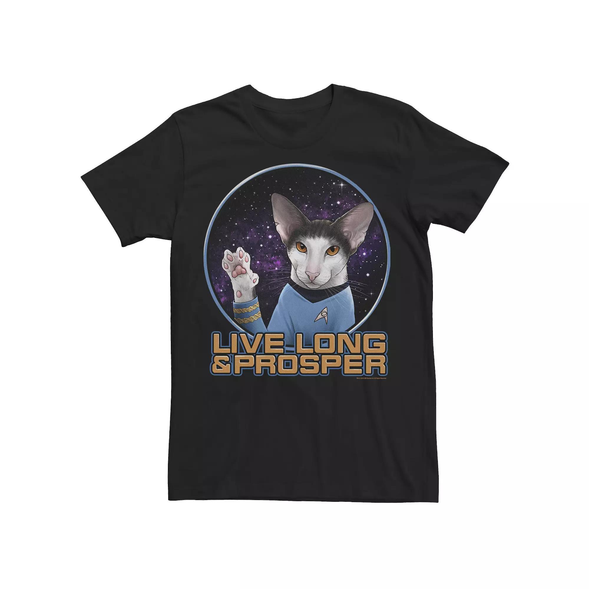 Men's Star Trek Original Series Spock Cat Prosper Tee, Size: XL, Black Product Image