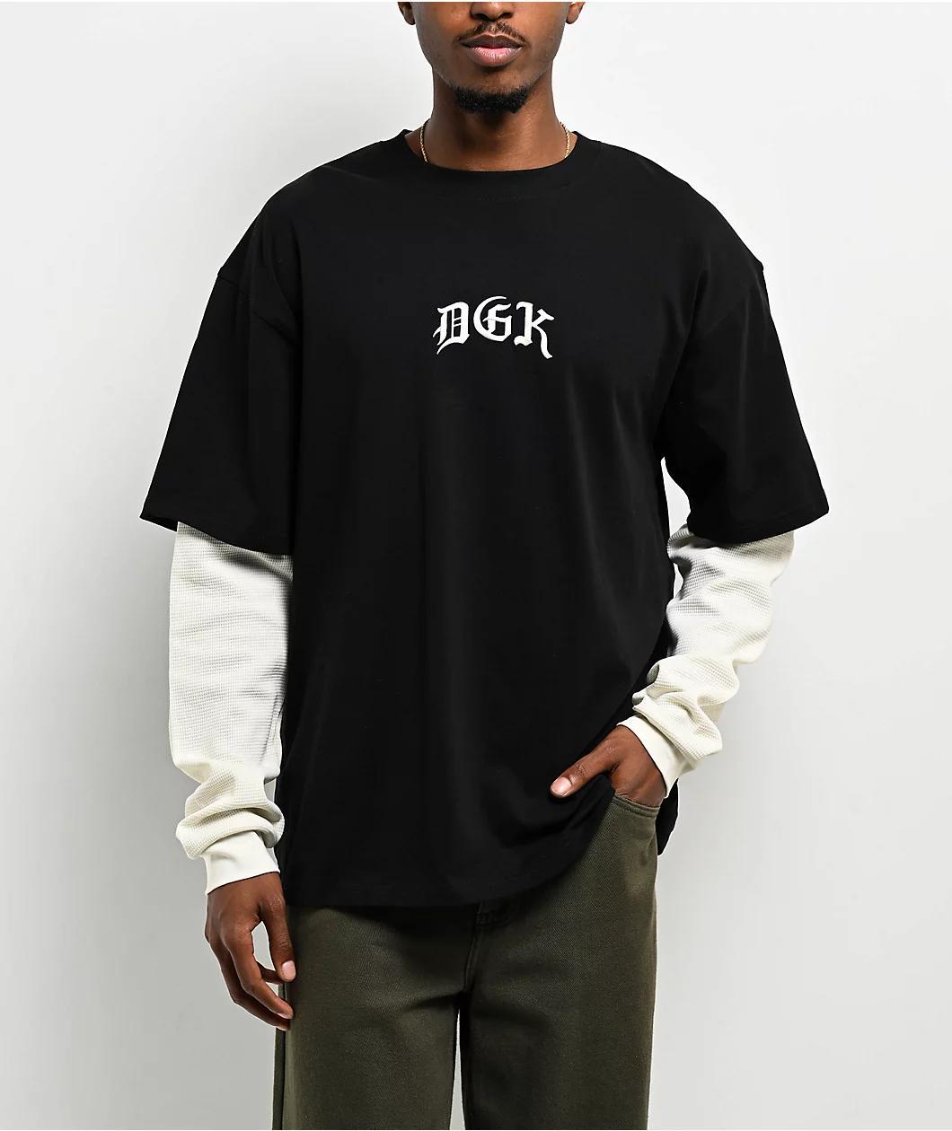 DGK Sacred Black & Natural 2fer Long Sleeve T-Shirt Product Image