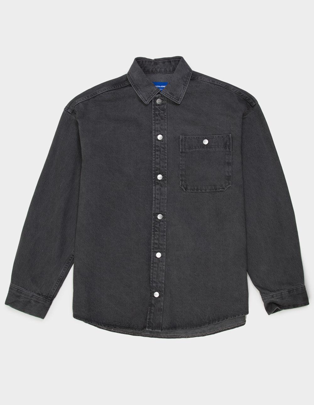 JACK & JONES Santorini Mens Denim Overshirt - LIGHT INDIGO Product Image