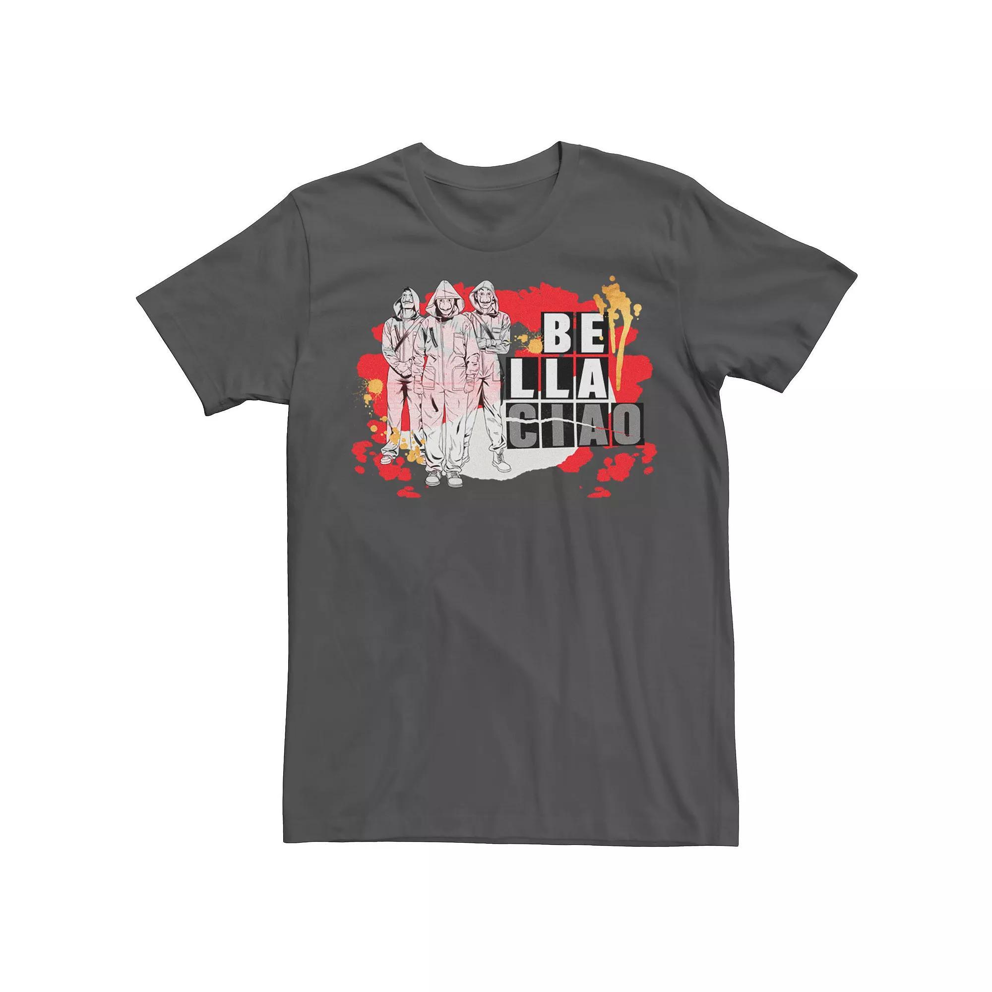 Men's Netflix La Casa De Papel Bella Ciao Paint Splatter Tee,  Product Image