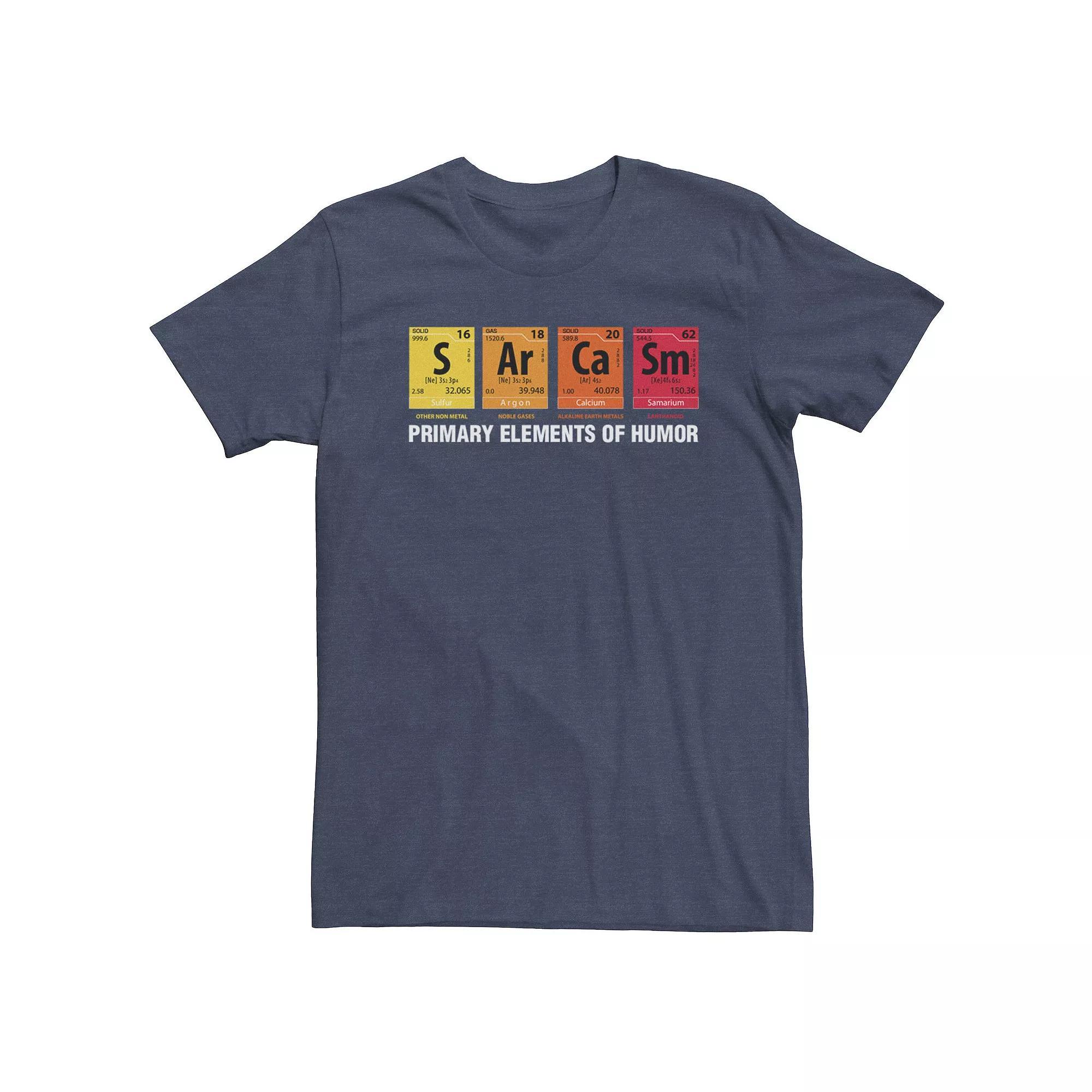 Men's Sarcasm Elements of Humor Periodic Table Graphic Tee,  Product Image