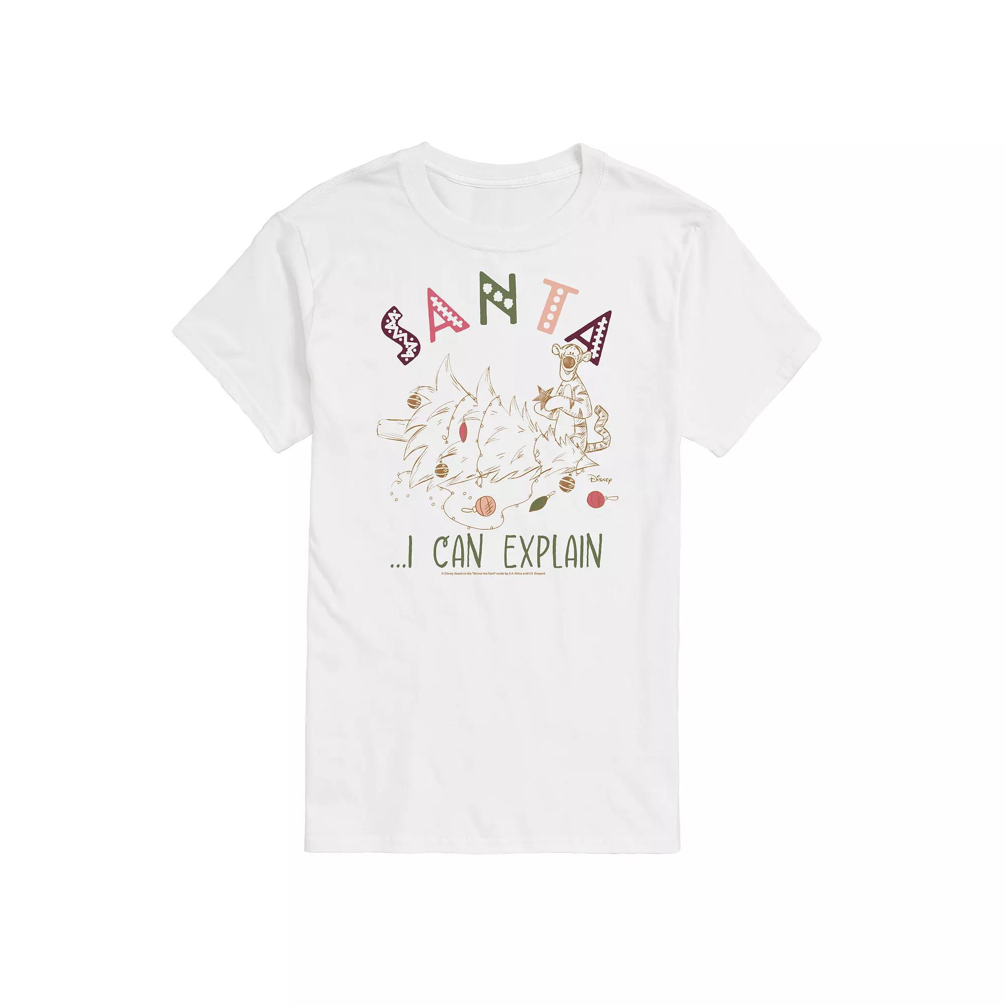 Disney's Winnie The Pooh Men's Santa I Can Explain Graphic Tee,  Product Image