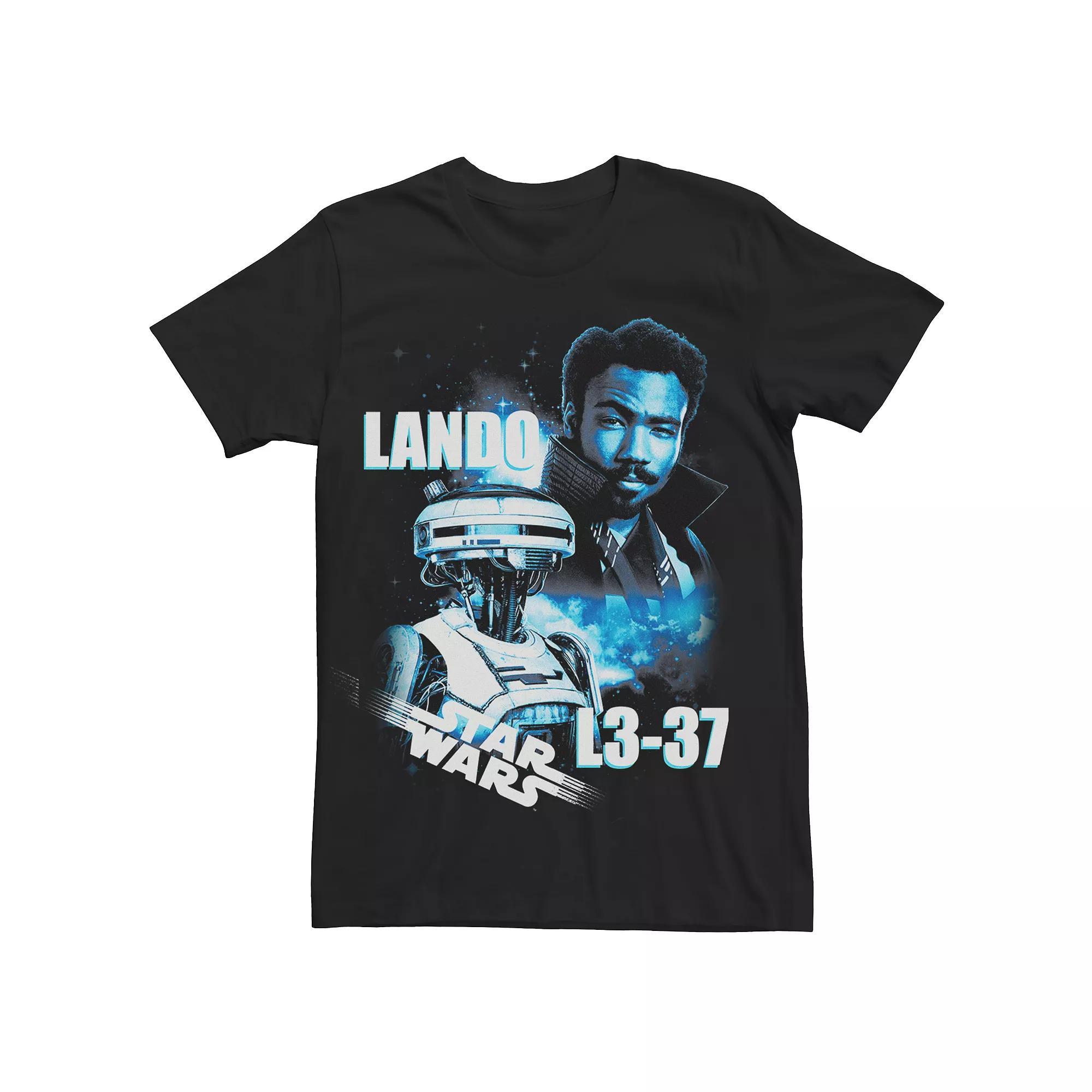 Men's Star Wars Han Solo Lando Names Tee, Size: XXL, Black Product Image