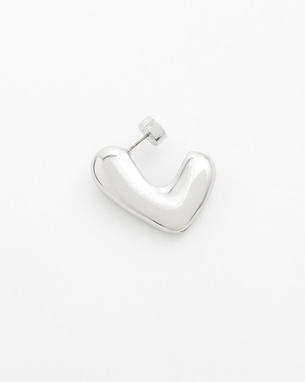 No Droop™ Silver Tone Mini Hoops Product Image