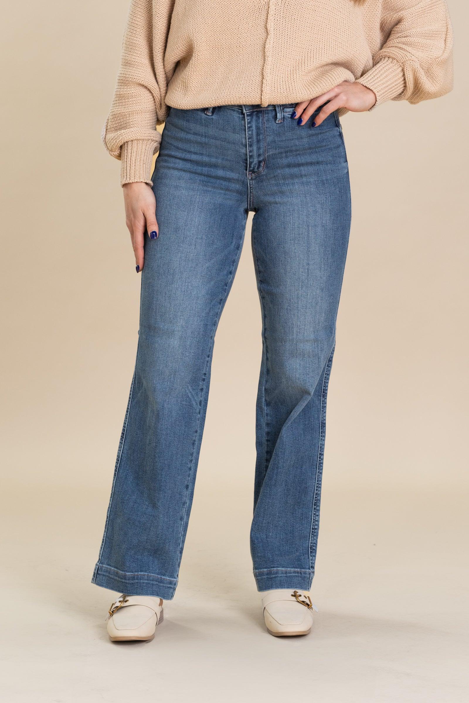 Judy Blue Contrast Thread Straight Jean Product Image