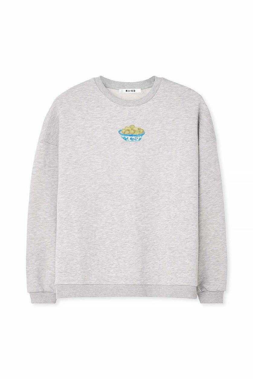 Oversized Print Detail Sweater Product Image