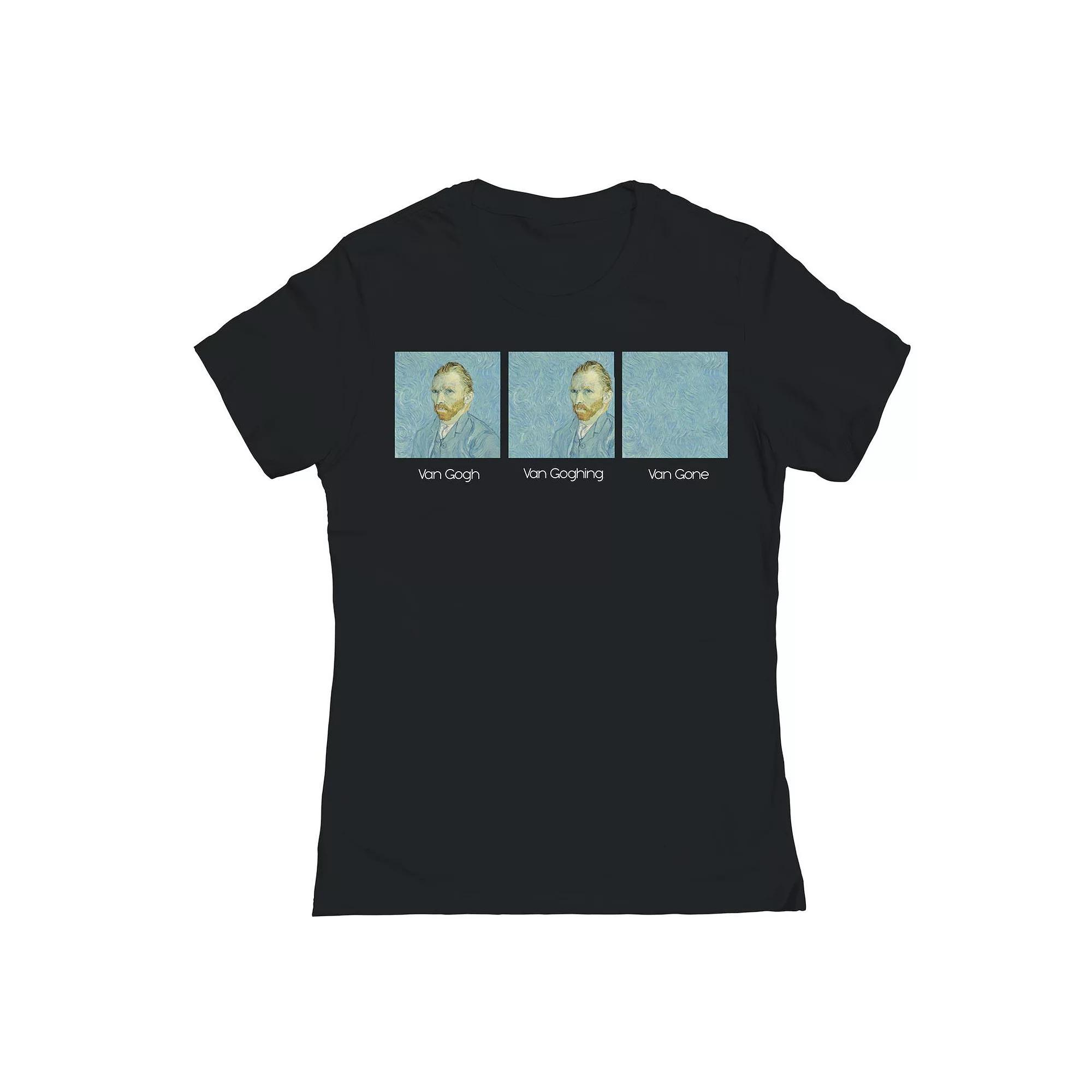 Junior's Van Goghing Womens Graphic Tee, Girl's, Size: XXL, Black Product Image