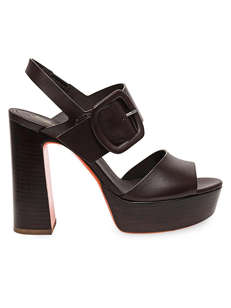 Womens Bruxel 105MM Leather Platform Sandals Product Image