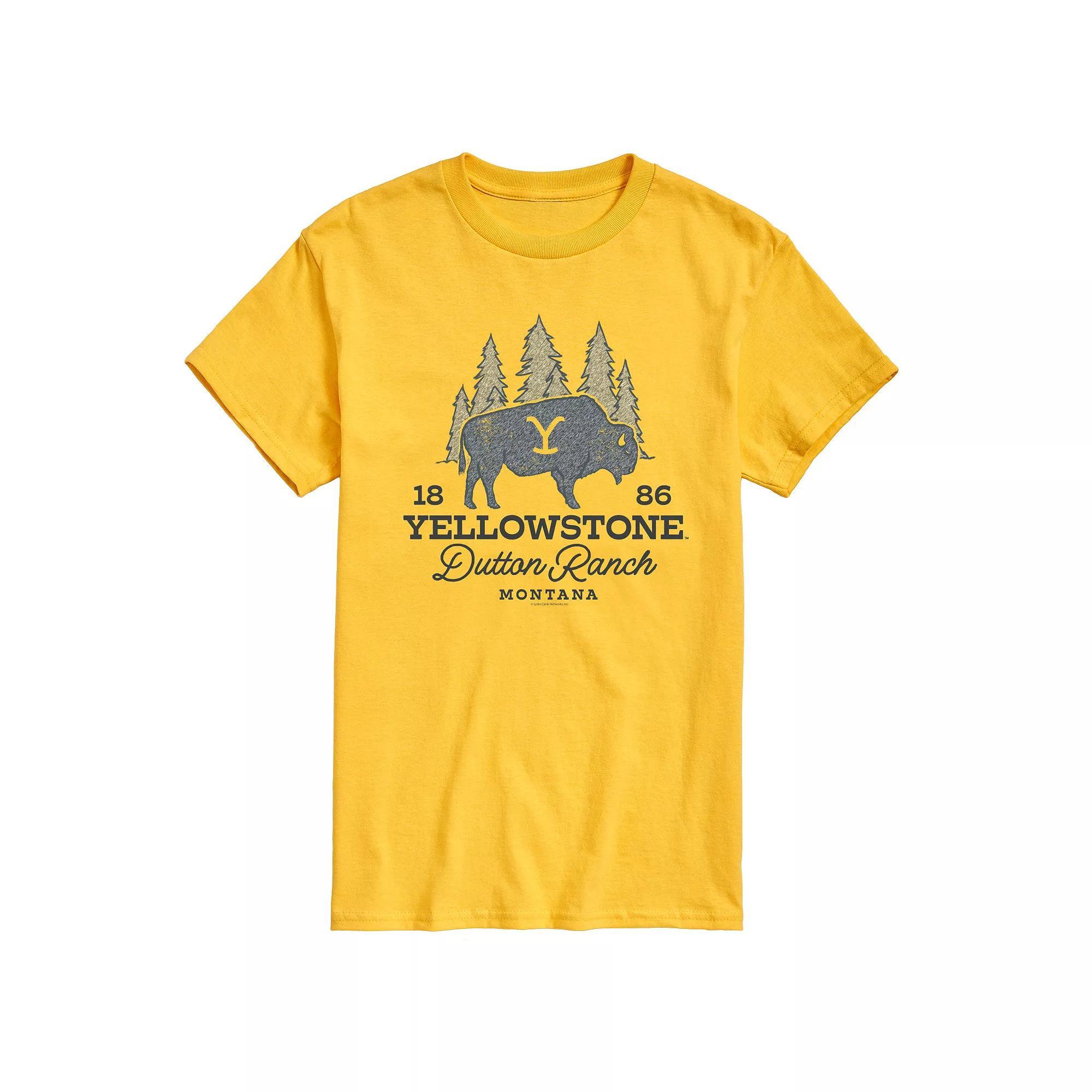 Men's Yellowstone Dutton Ranch Bison Graphic Tee,  Product Image