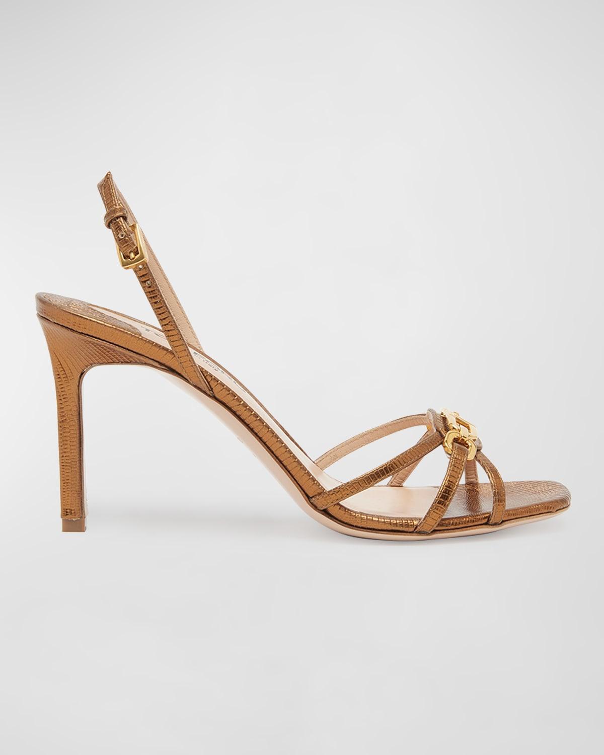 Whitney Metallic Slingback Sandals Product Image