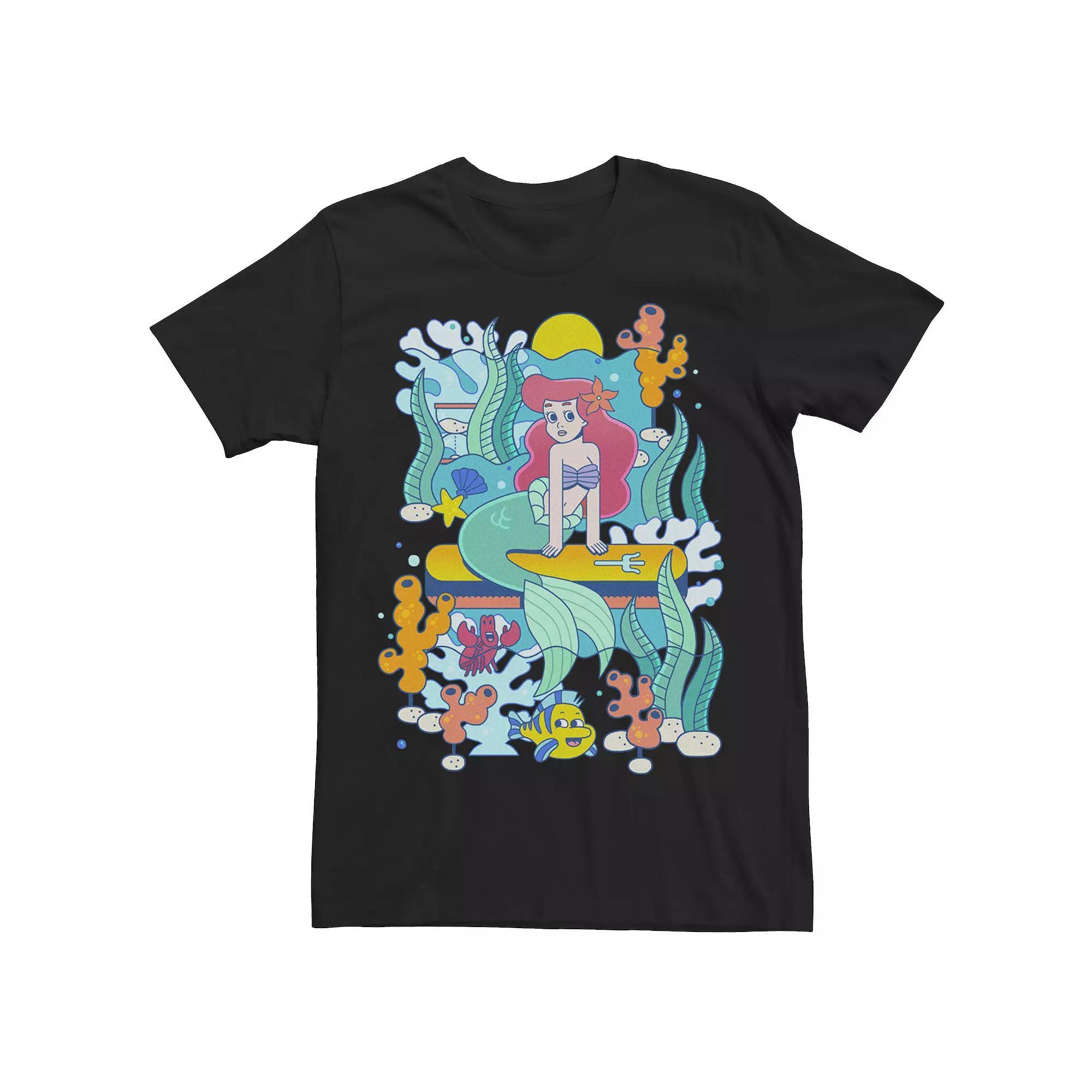 Men's Disney's The Little Mermaid Artsy Portrait Poster Tee,  Product Image