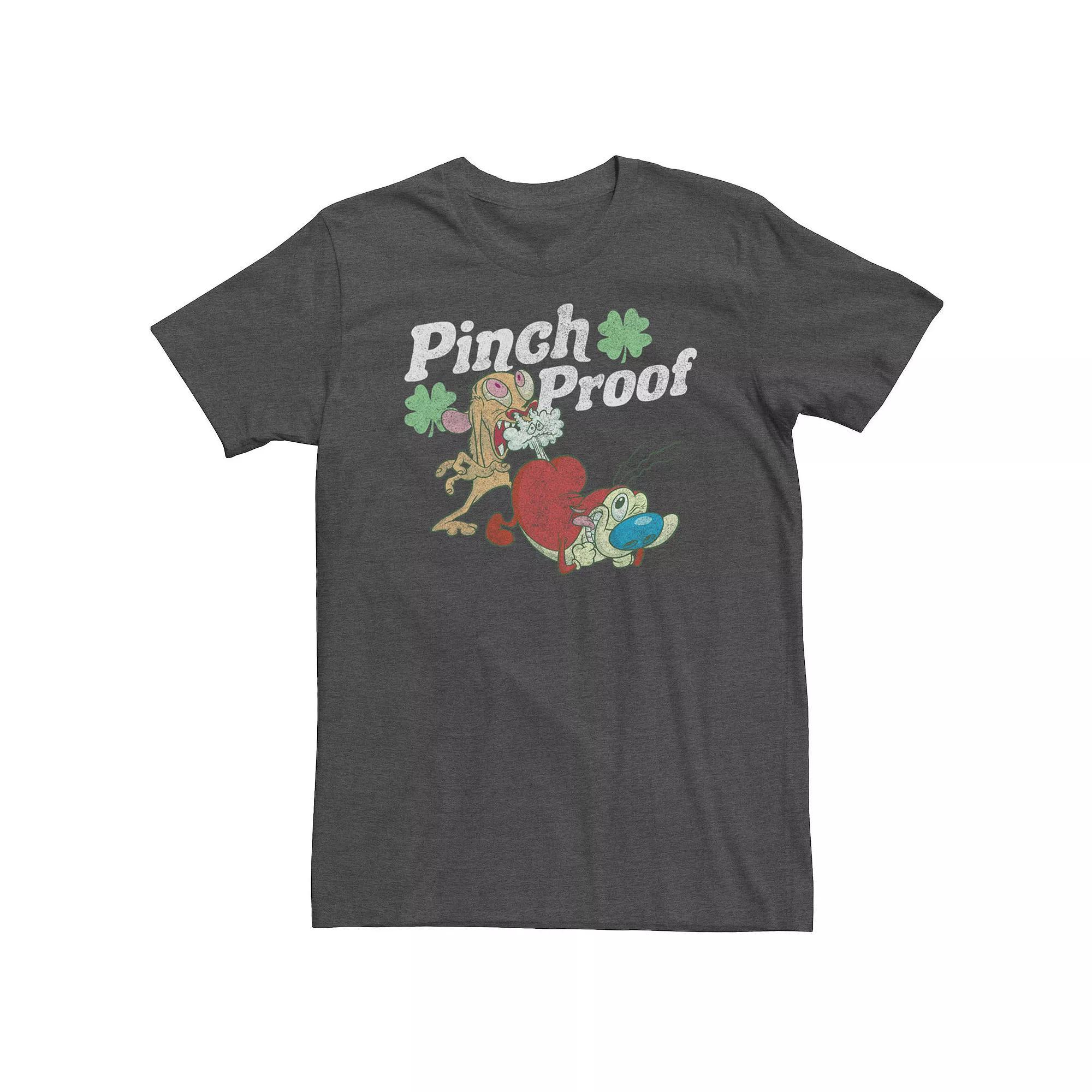 Big & Tall Ren And Stimpy Pinch Proof Shamrock Tee, Men's,  Product Image
