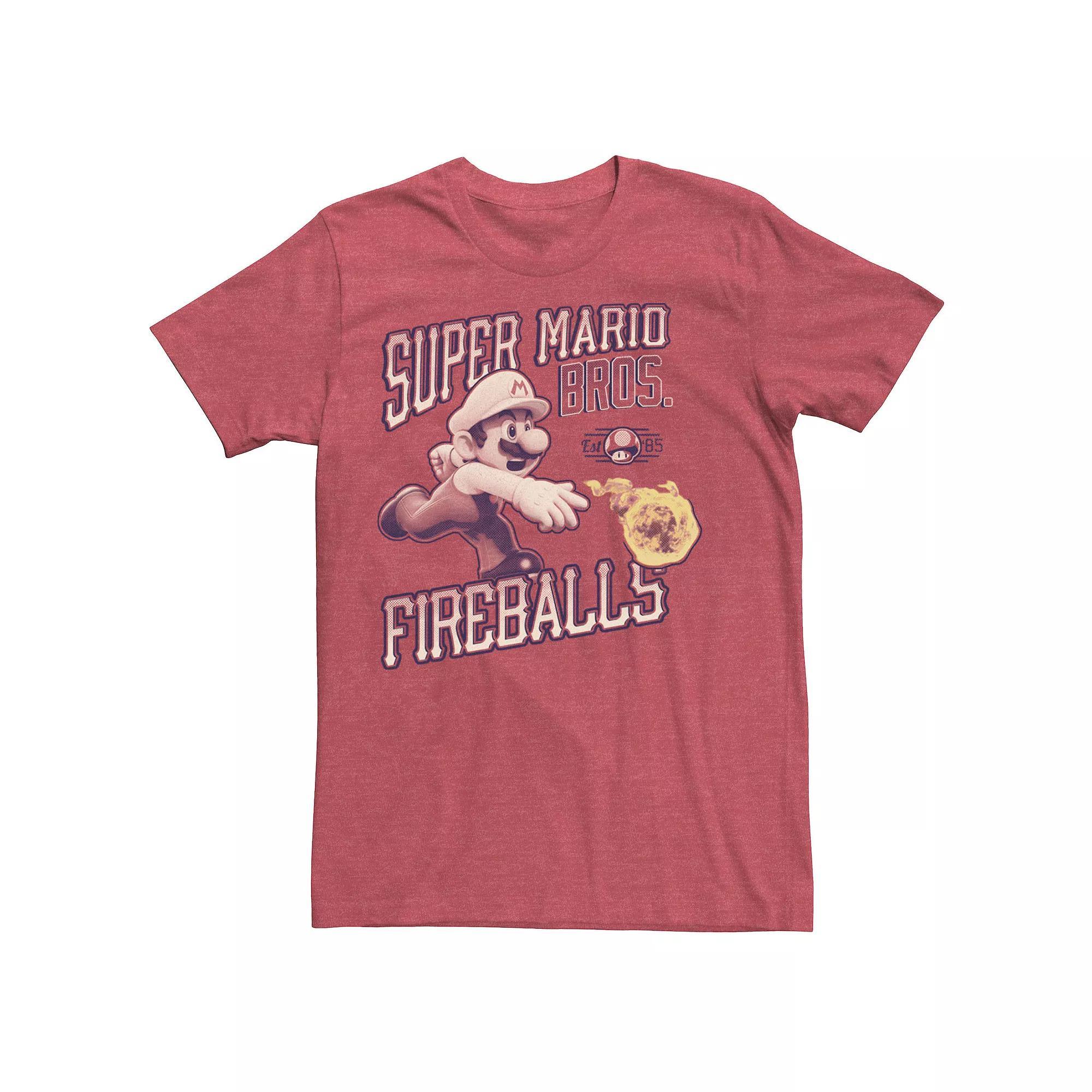 Men's Super Mario Bros. Fireballs Est. '85 Tee,  Product Image