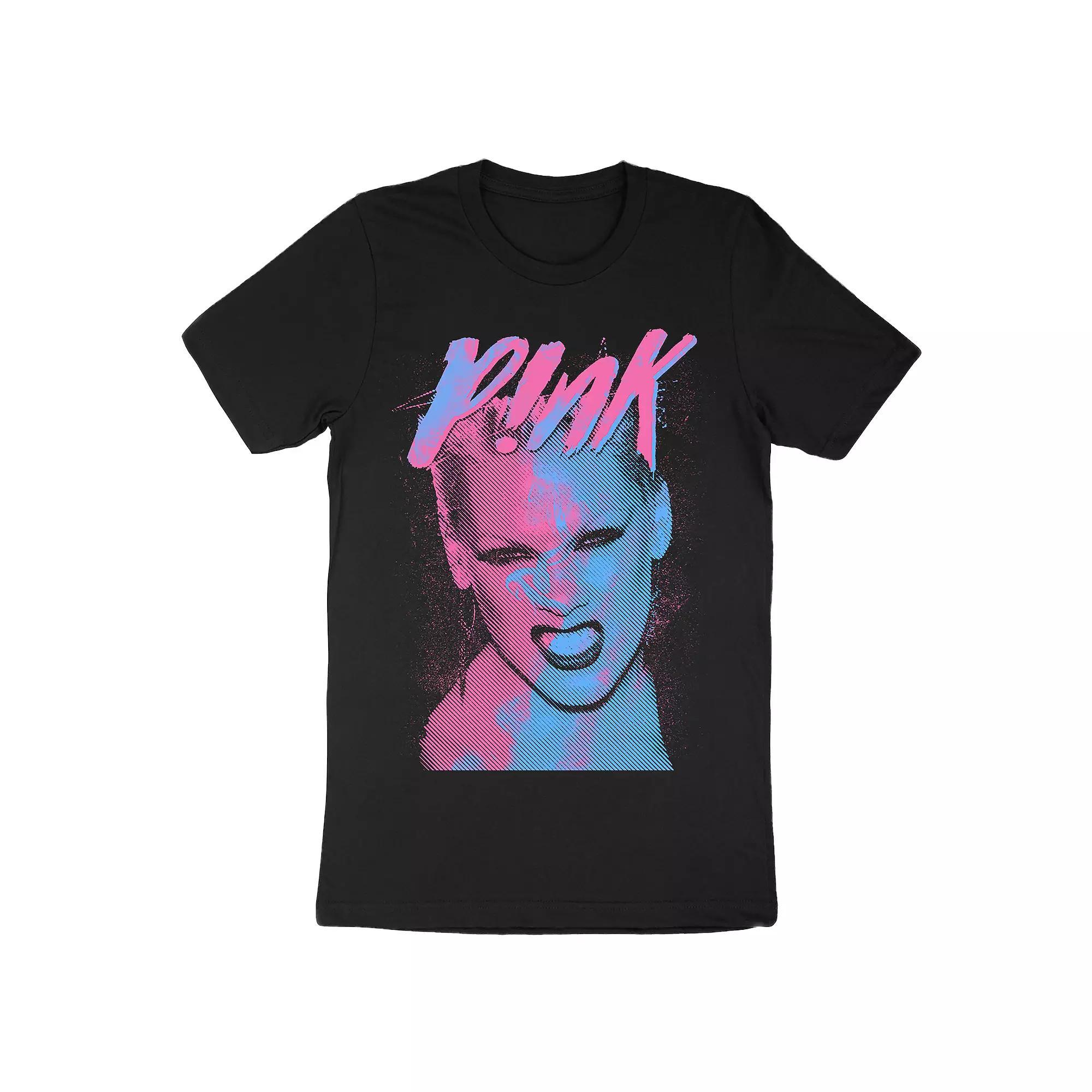 Men's Pink Tee, Size: Medium, Black Product Image