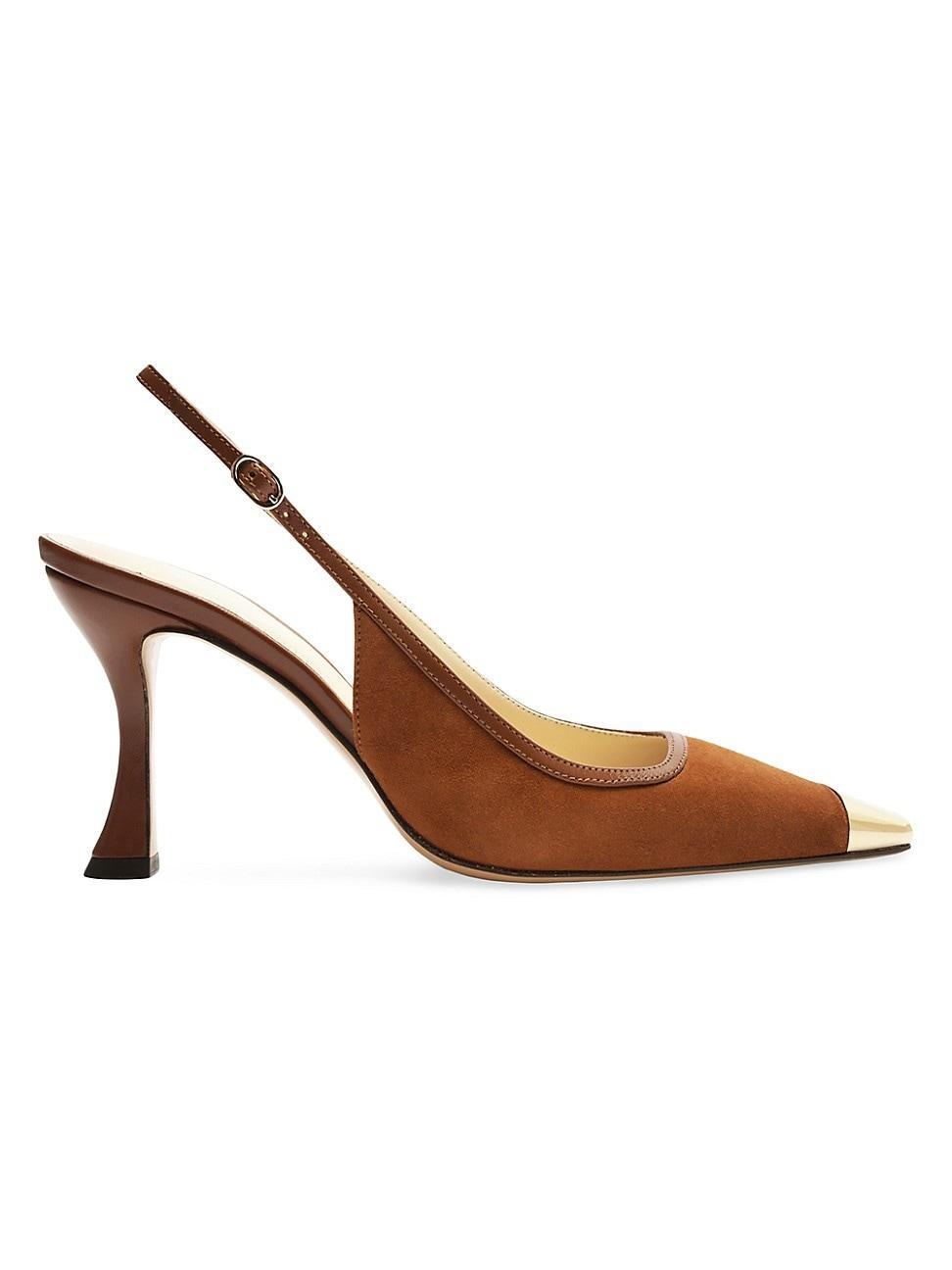 Womens Olivia 85MM Leather Cap-Toe Pumps Product Image