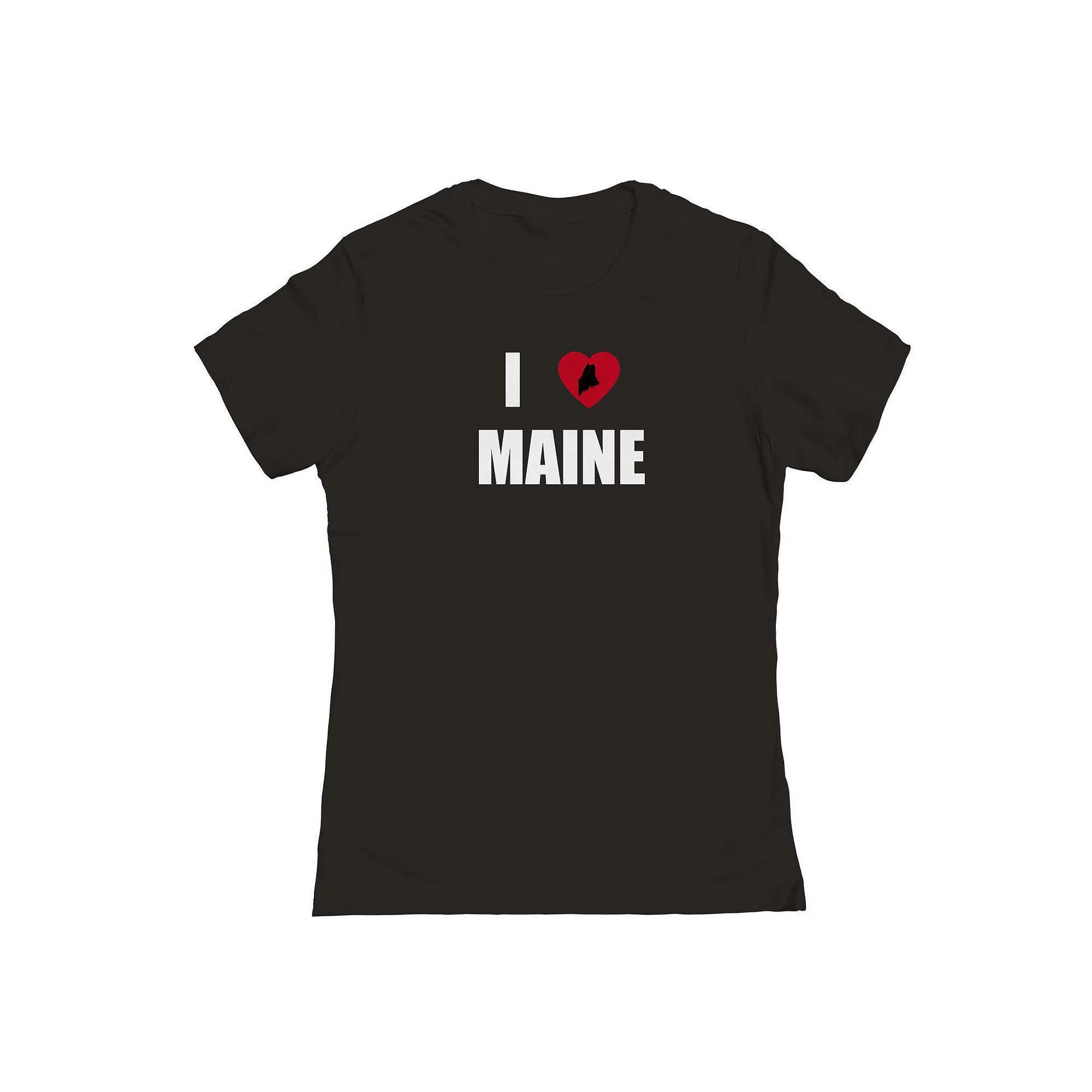 Junior's I Heart Maine Graphic Tee, Women's,  Product Image