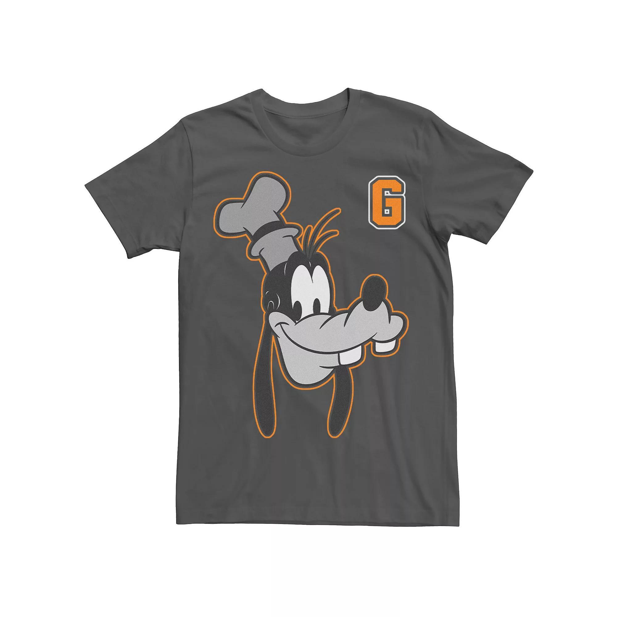 Disney's Goofy Varsity Letter Face Portrait Men's Tee,  Product Image