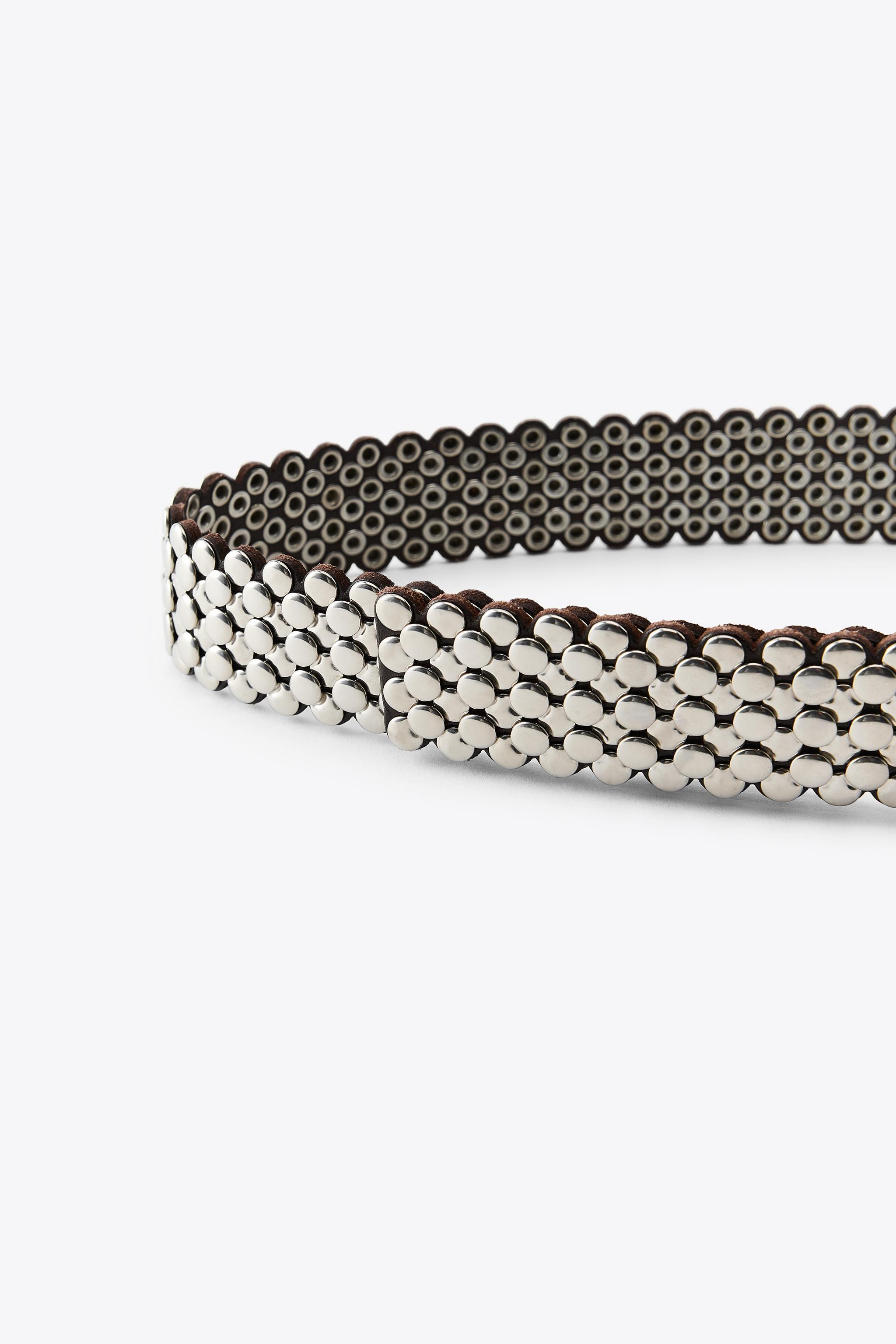 MULTI-STUD LEATHER BELT Product Image