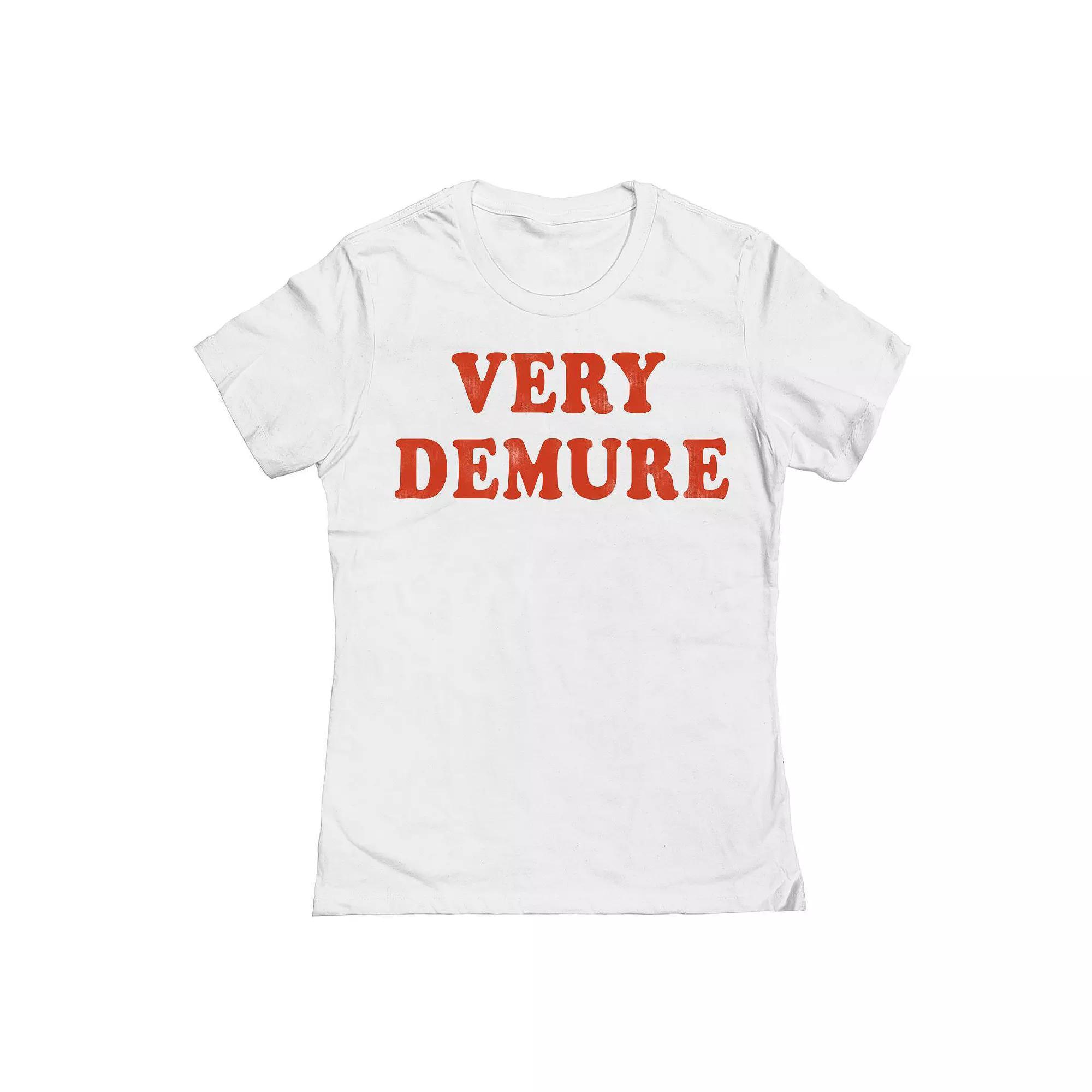 Junior's Grayson Threads The Label Very Demure Text Graphic Tee, Girl's,  Product Image