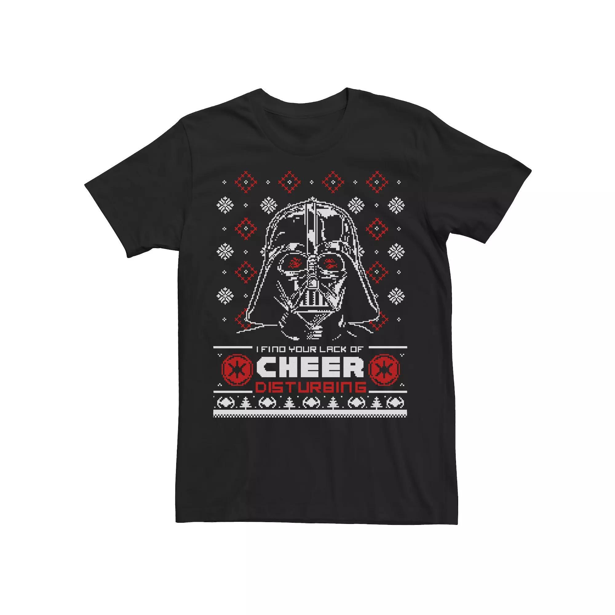 Men's Star Wars Darth Vader Lack Of Cheer Ugly Sweater Graphic Tee,  Product Image
