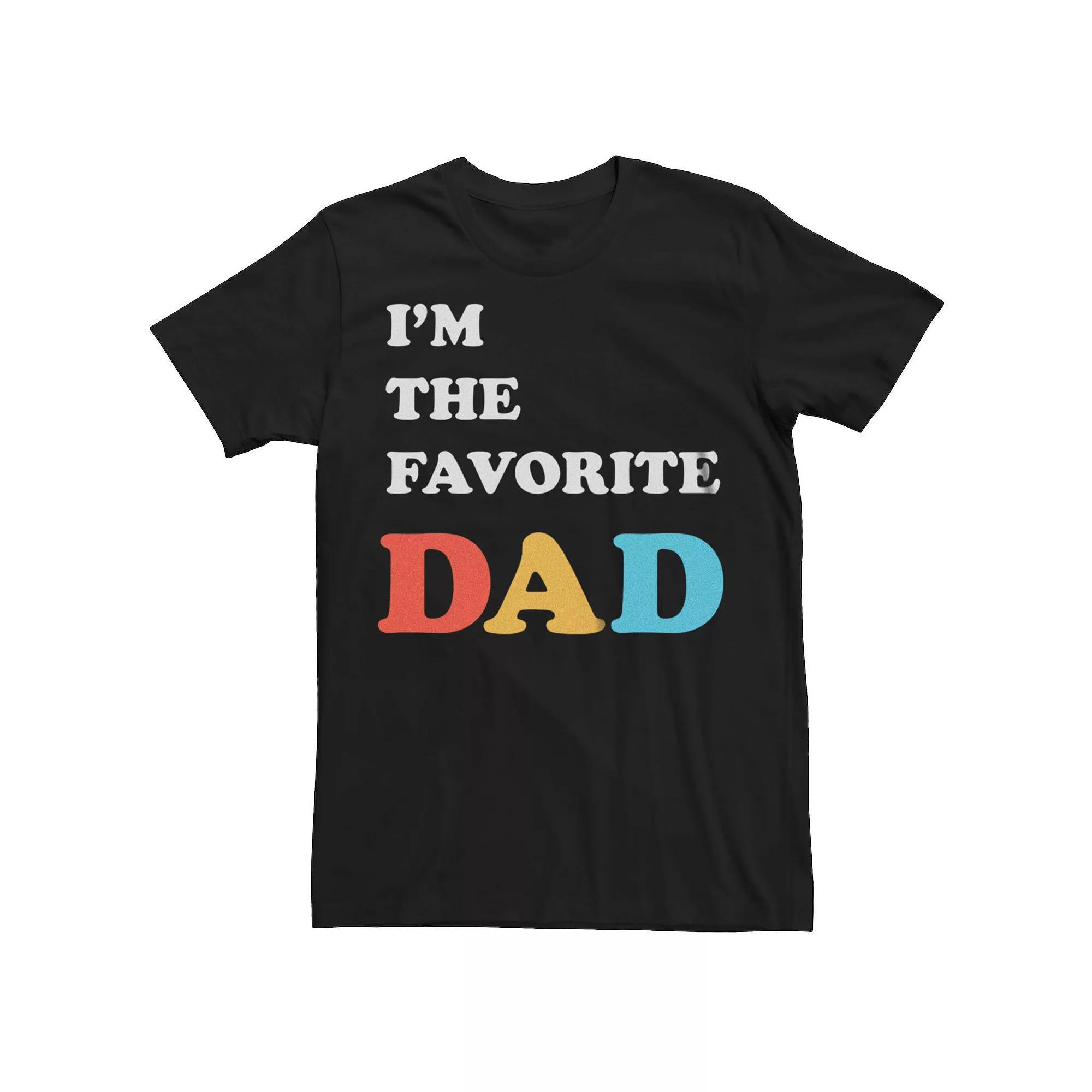 Men's I'm The Favorite Dad Graphic Tee, Size: 3XL, Black Product Image