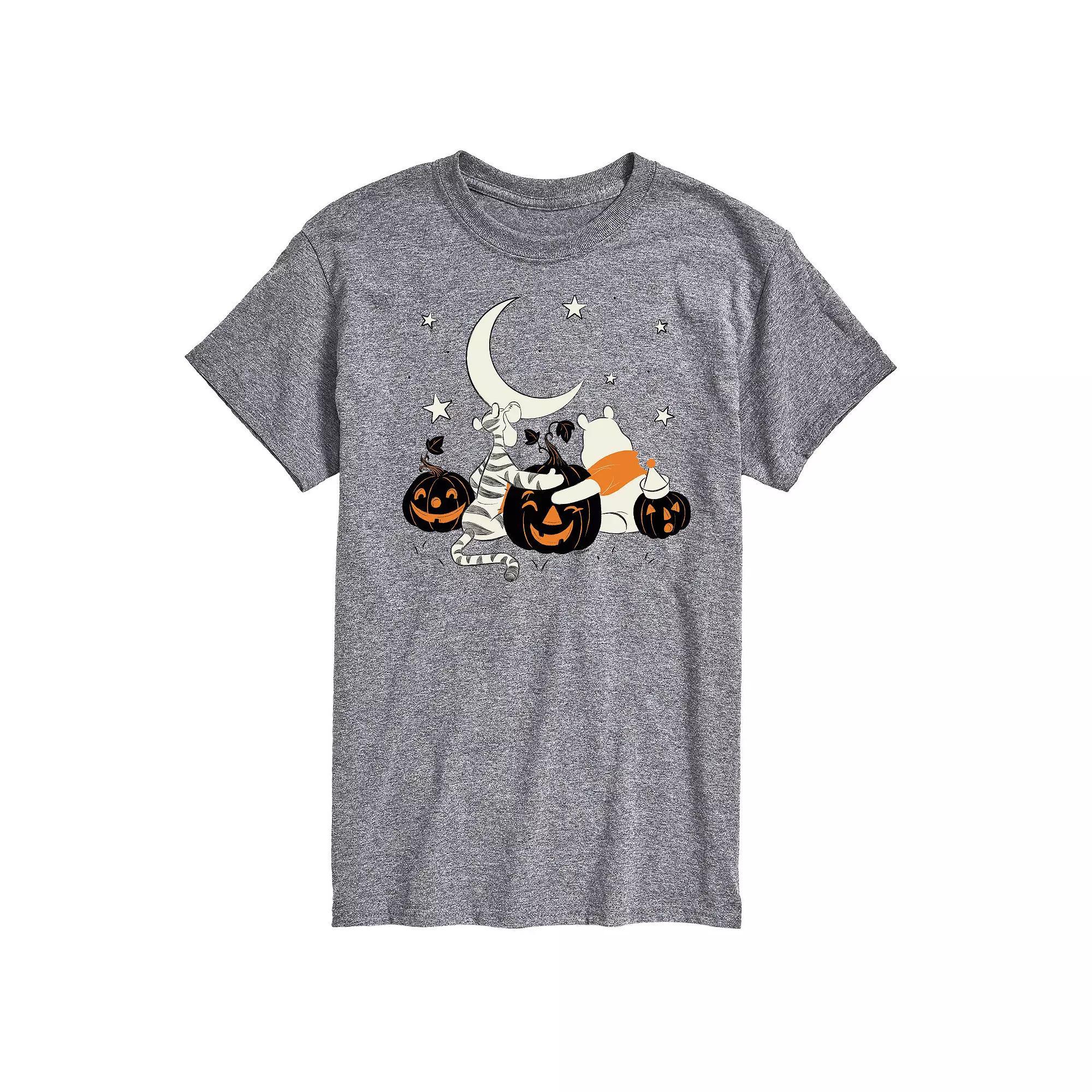 Disney's Winnie the Pooh Men's Tigger & Pooh Pumpkins Graphic Tee, Size: XL, White Product Image