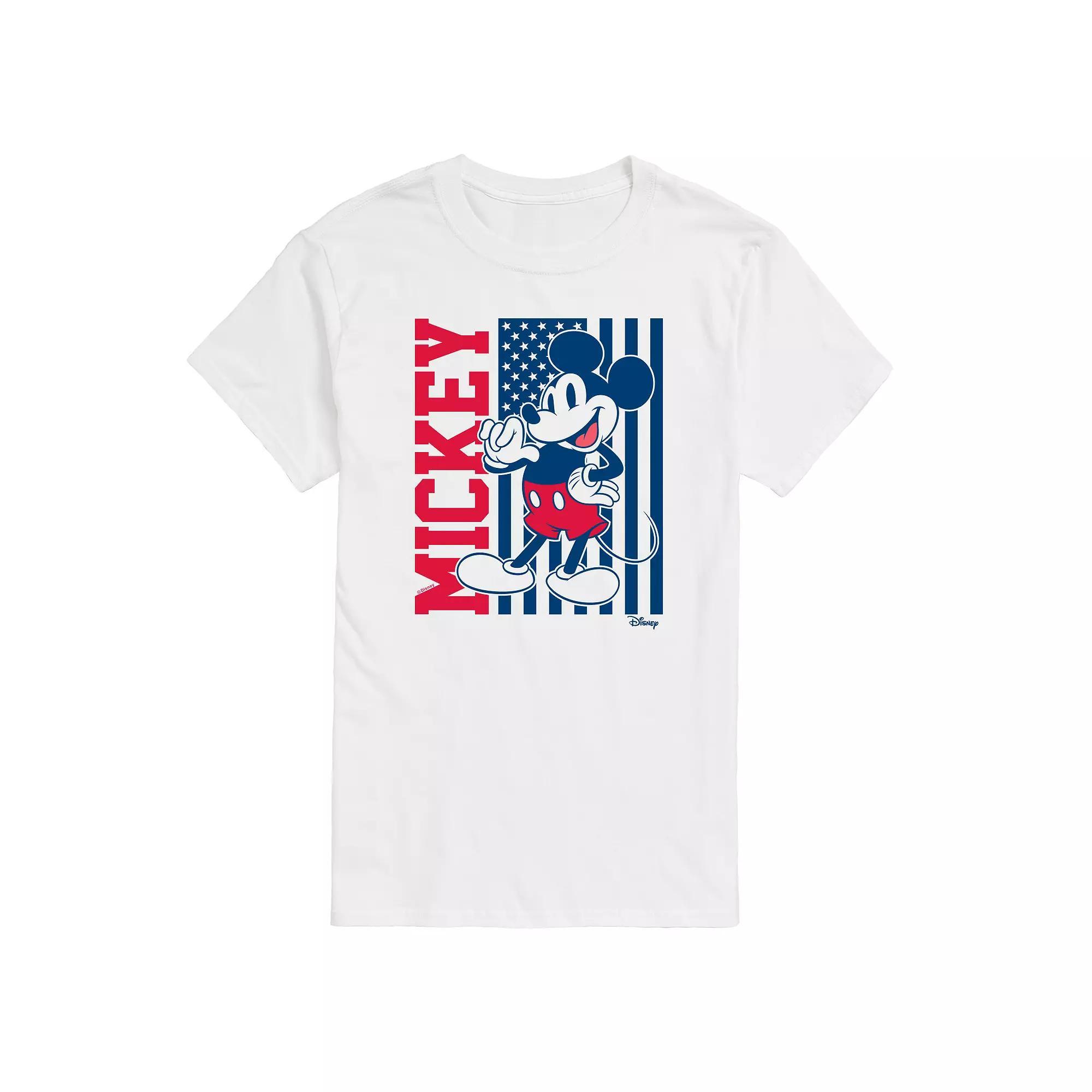 Disney's Mickey Mouse Big & Tall USA Flag Graphic Tee, Men's,  Product Image