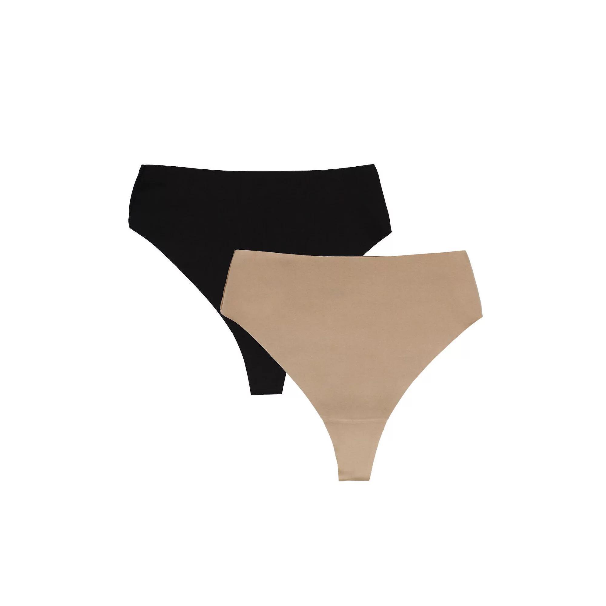 Naomi & Nicole® Shapewear Light Shaping 2-Pack Thong 7538P, Women's,  Product Image