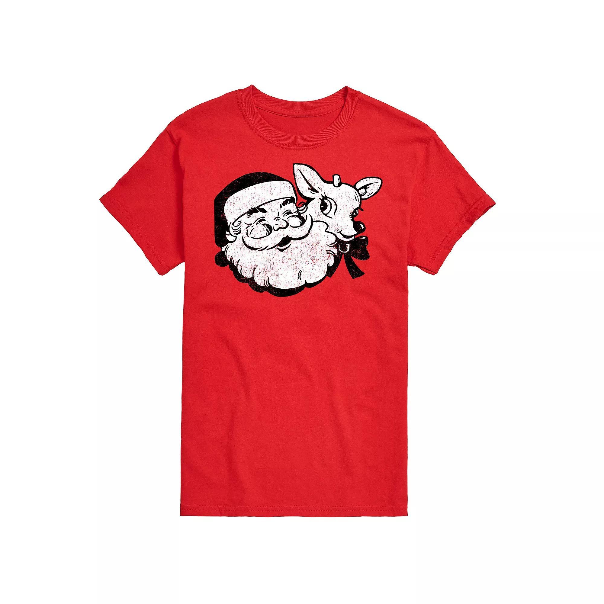 Men's Santa & Reindeer Graphic Tee,  Product Image