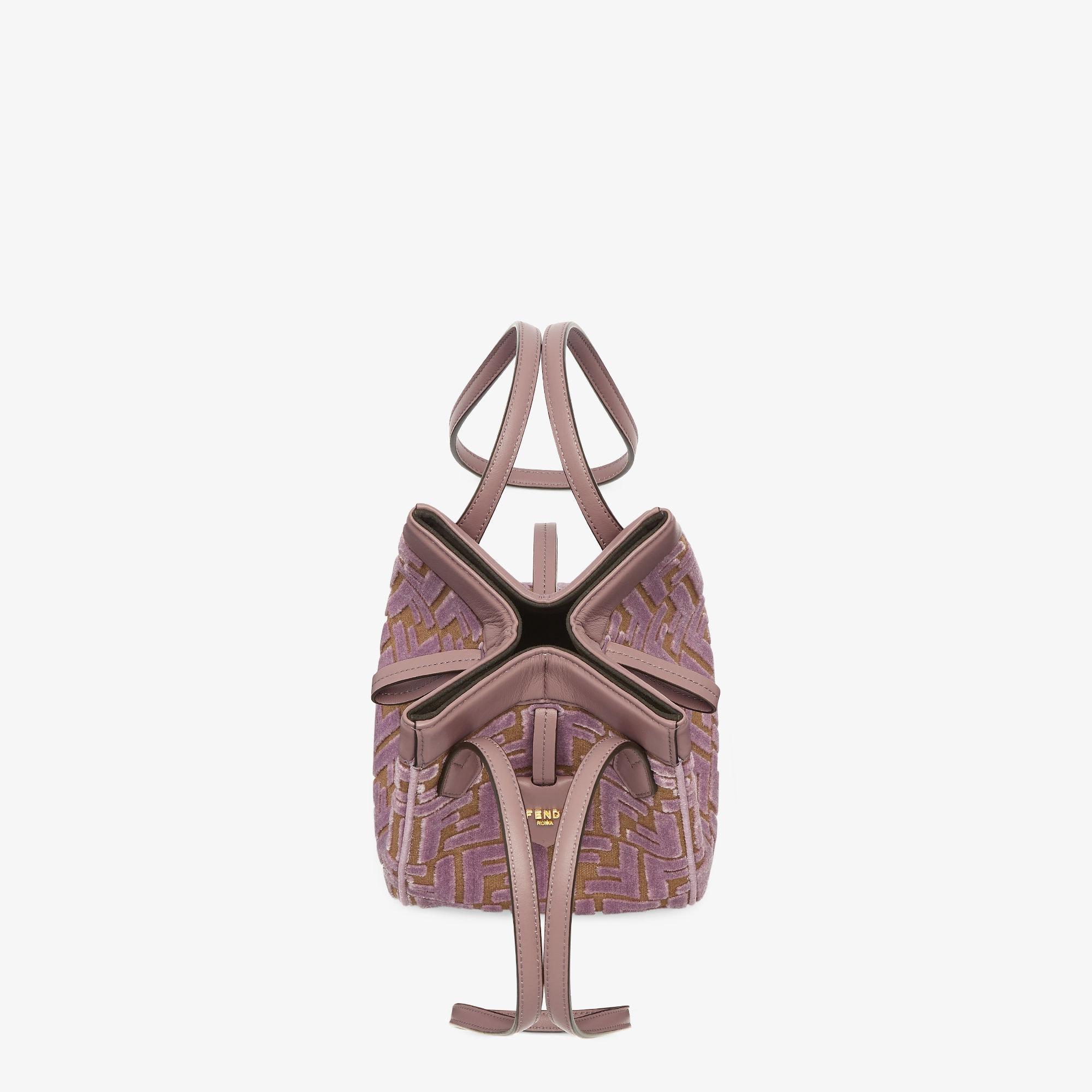 Fendi Origami MiniTransformable mauve pink FF jacquard velvet mini-bag Product Image