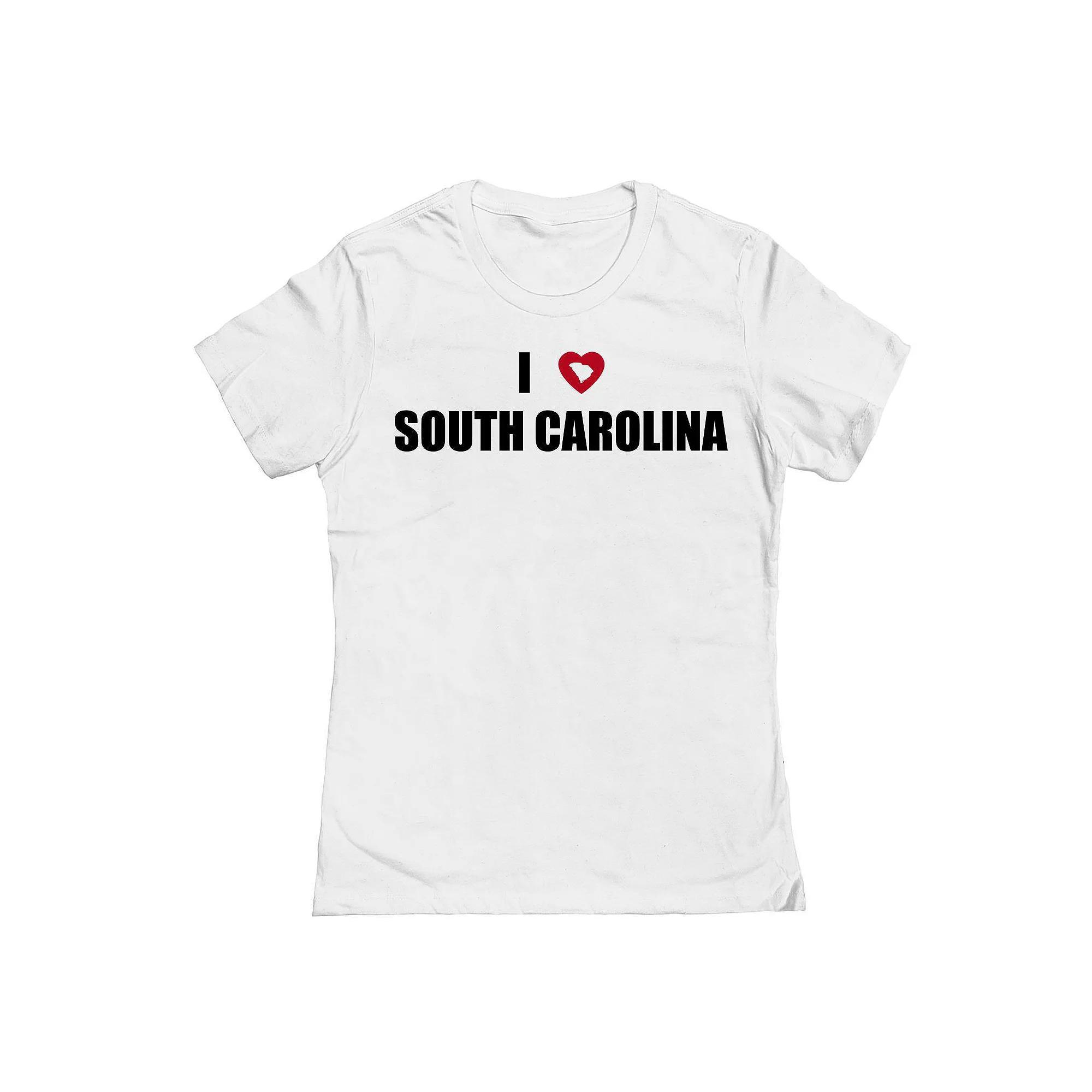 Junior's I Heart South Carolina Graphic Tee, Women's,  Product Image