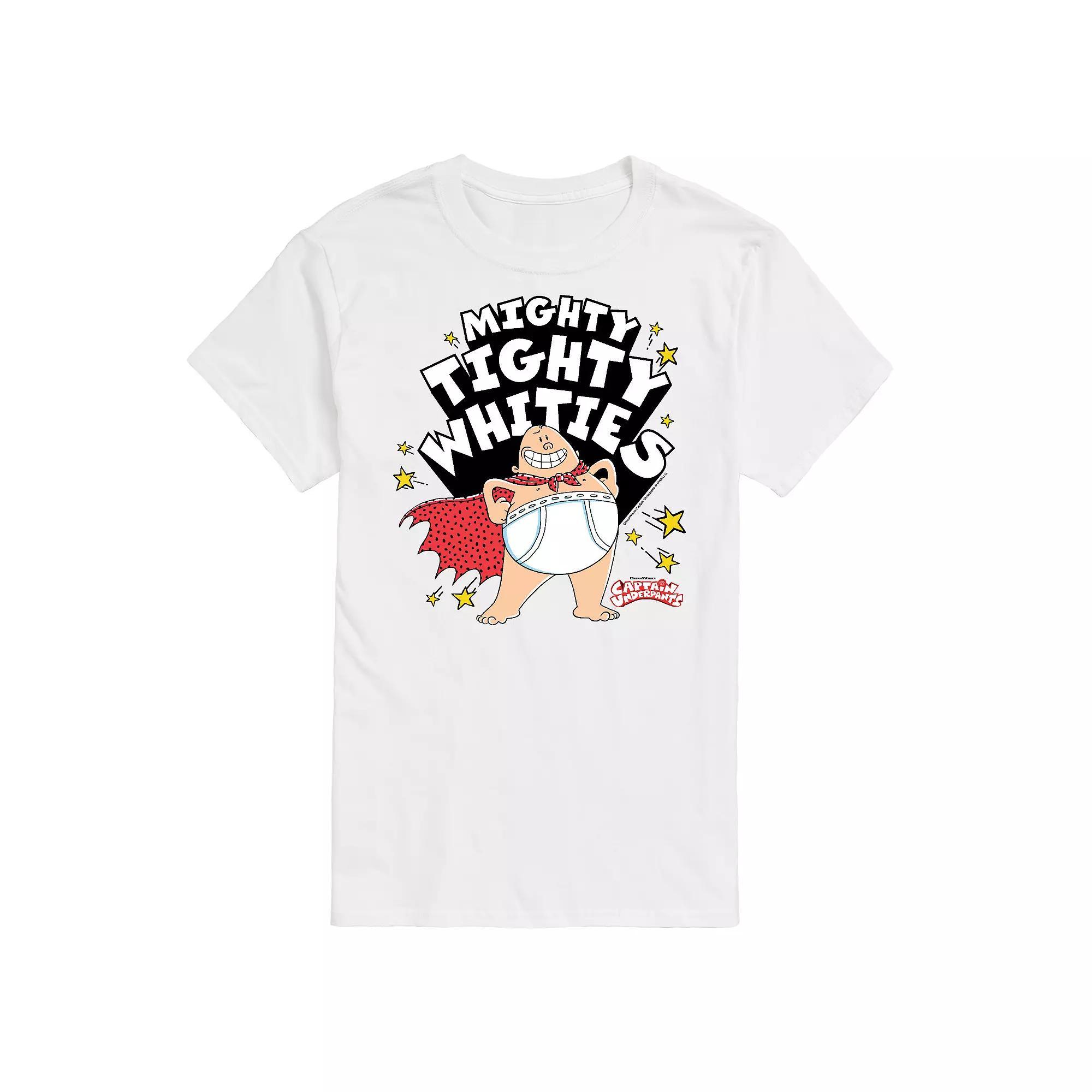 Big & Tall Captain Underpants Tighty Whities Graphic Tee, Men's, Size: 4XL Tall, White Product Image