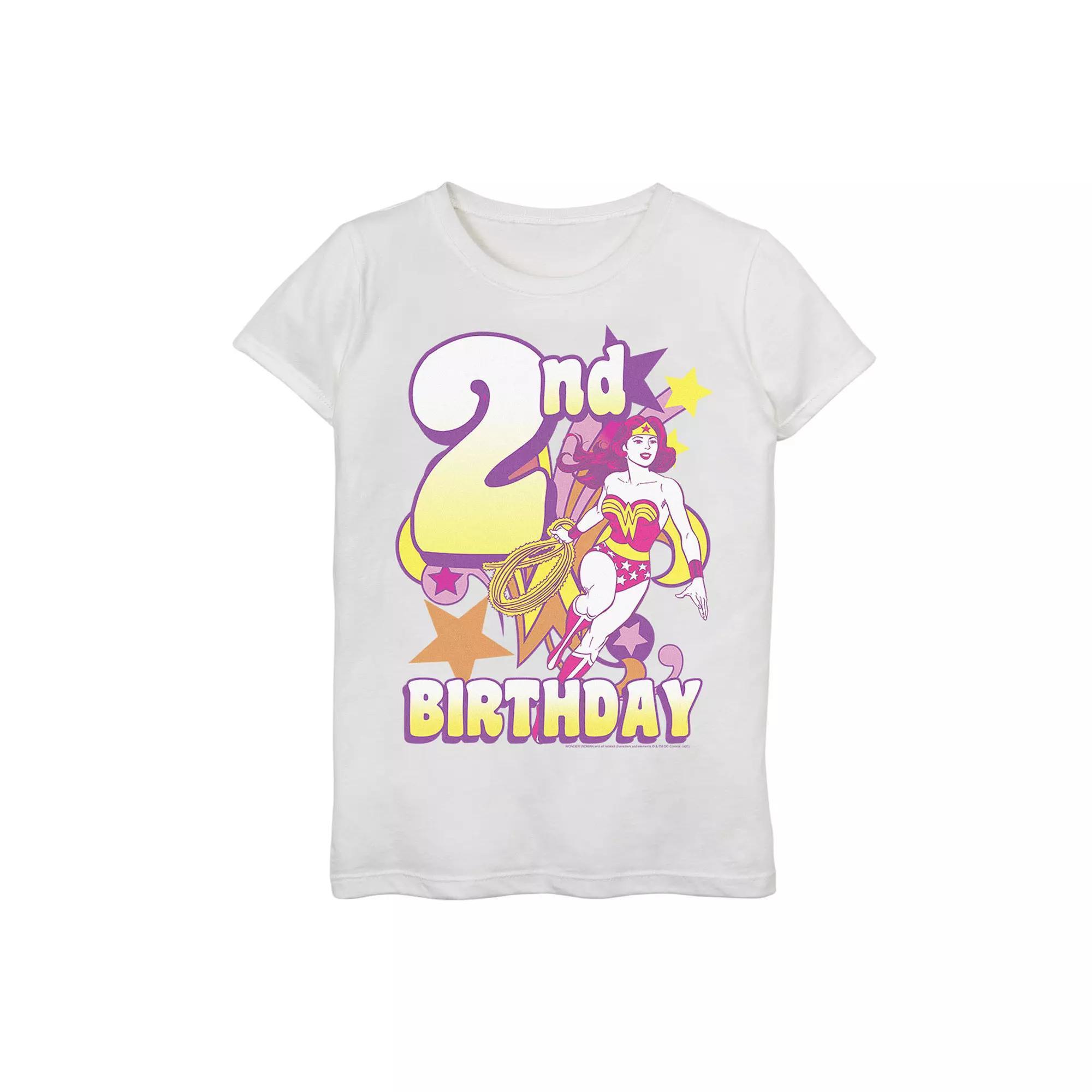 Girls 7-16 DC Comics Wonder Woman Invisible 2nd Birthday Tee, Girl's,  Product Image