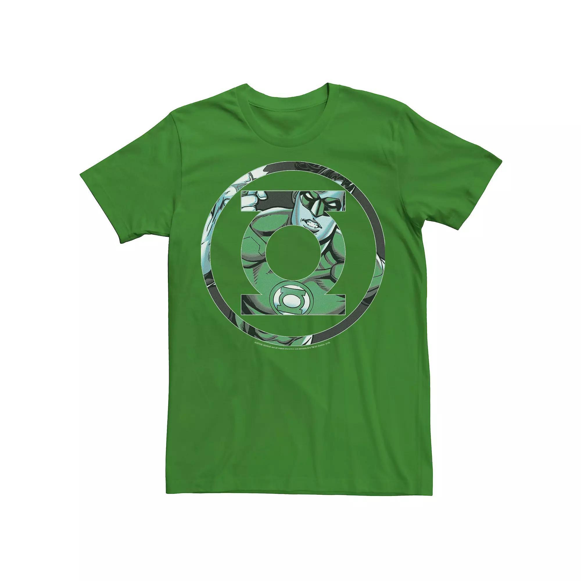 Men's DC Comics Justice League Green Lantern Face Logo Tee,  Product Image