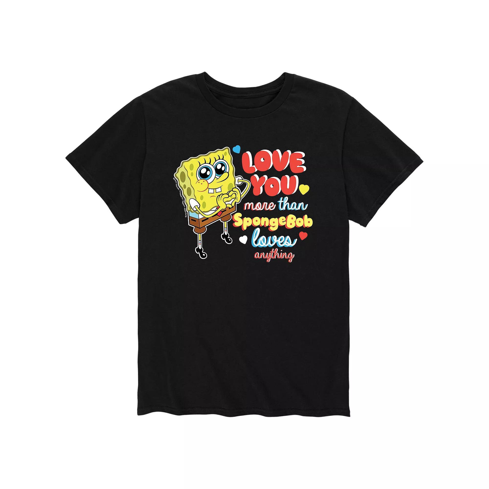 Men's SpongeBob SquarePants Heart Glasses Tee,  Product Image