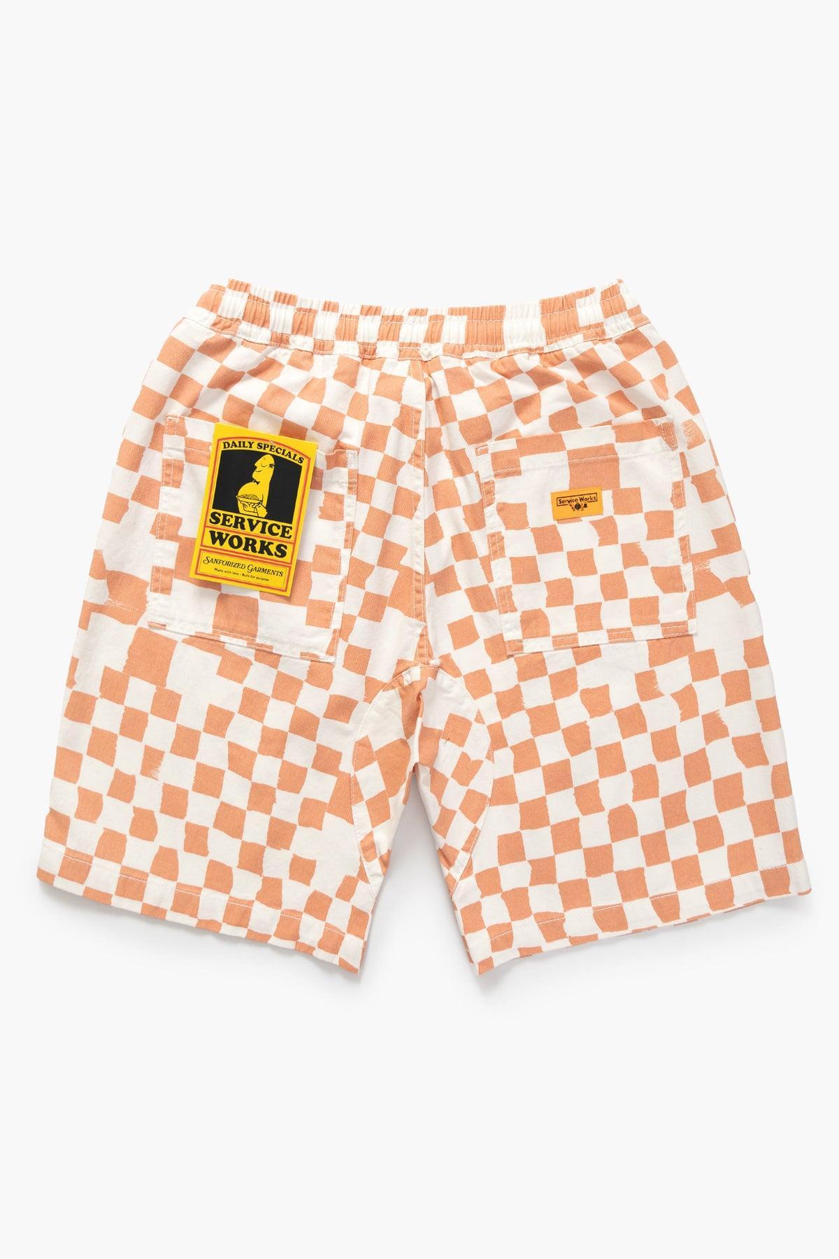 Service Works - Printed Chef Shorts - Salmon Checker Product Image