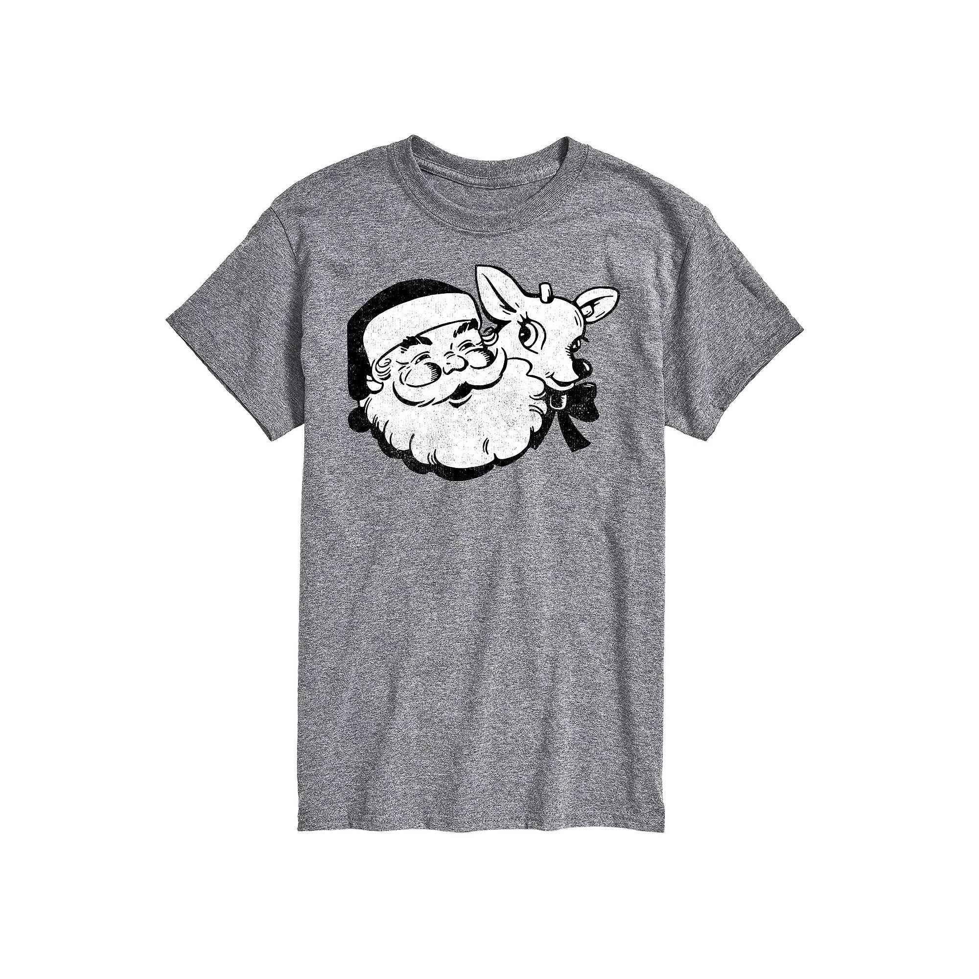 Men's Santa & Reindeer Graphic Tee,  Product Image