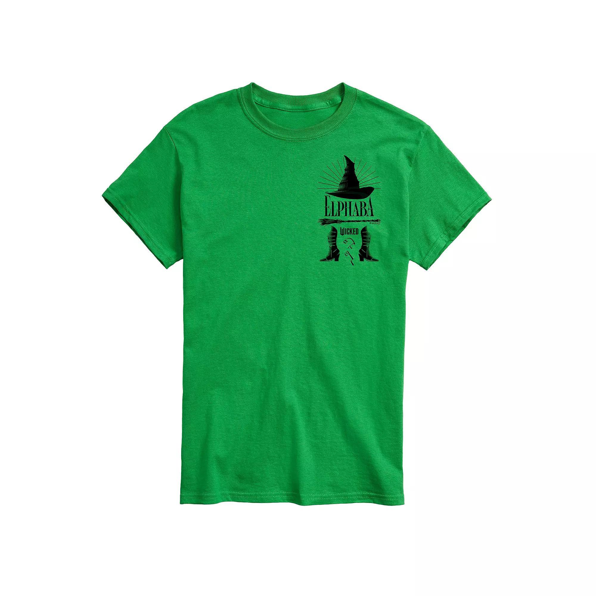 Men's Wicked Elphaba Graphic Tee, Size: Medium, Green Product Image