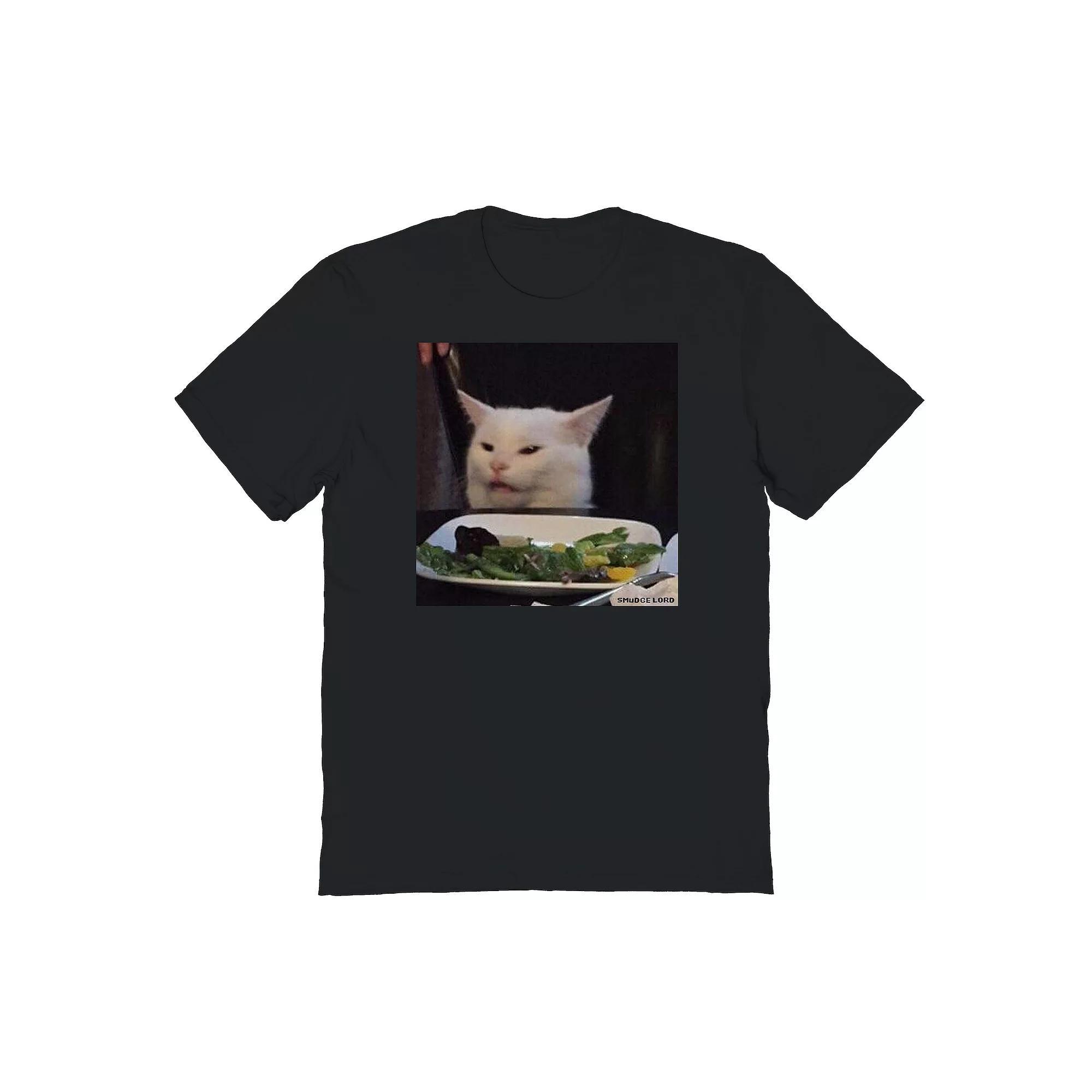 Men's Cat Meme Graphic Tee, Size: XL, Black Product Image