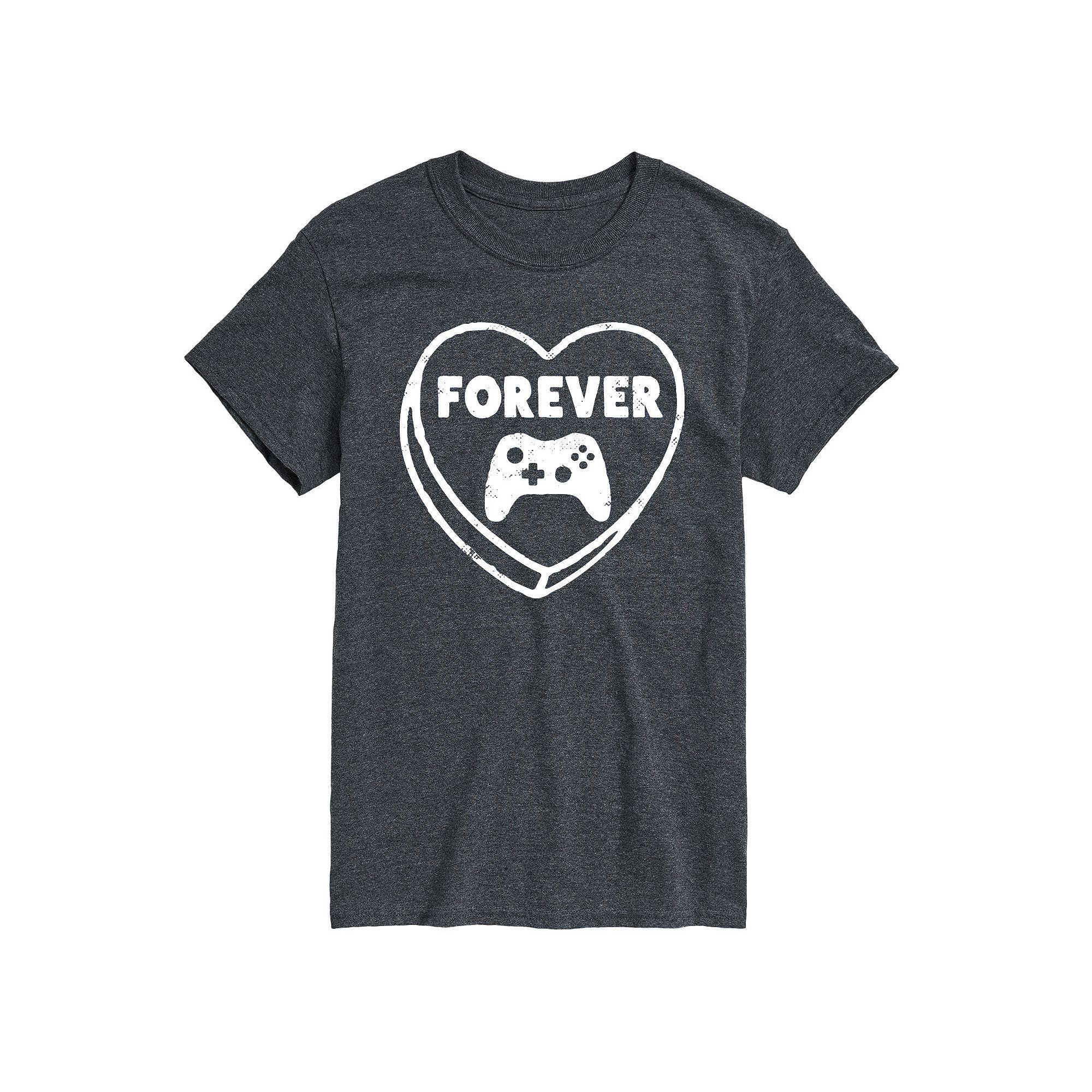 Men's Forever Heart Video Games Graphic Tee,  Product Image