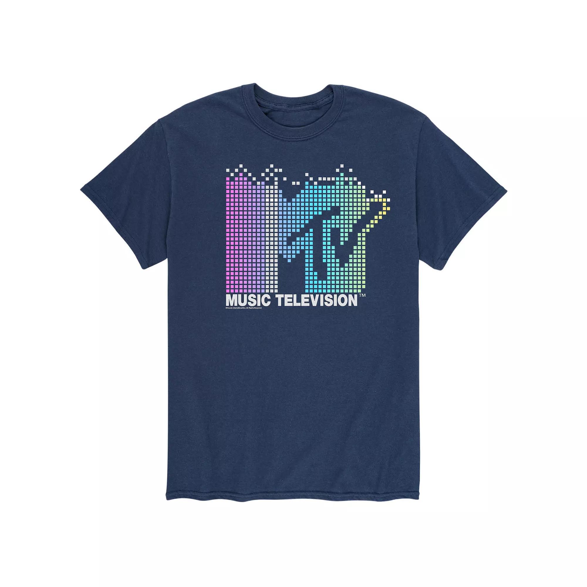 Men's MTV Digital Tee, Size: Medium, Blue Product Image