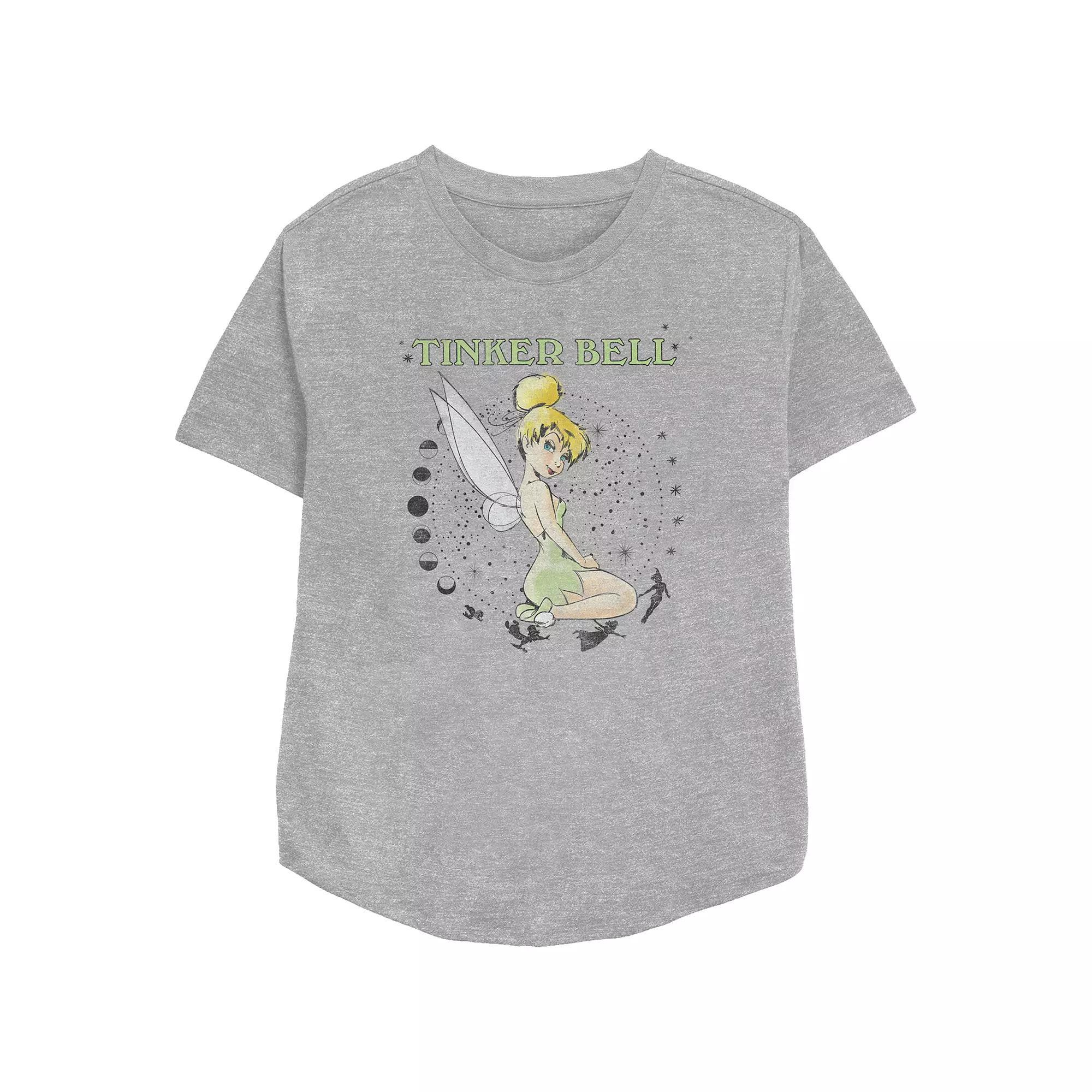 Disney's Tinker Bell Juniors' Moonlight And Stars Magic Relaxed Fit Graphic Tee, Women's,  Product Image