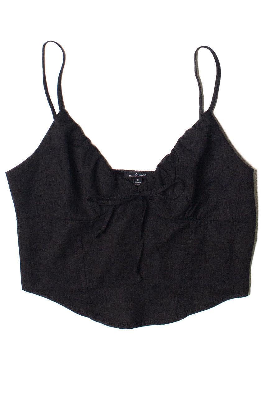 Tie Front Linen Tank Top Product Image